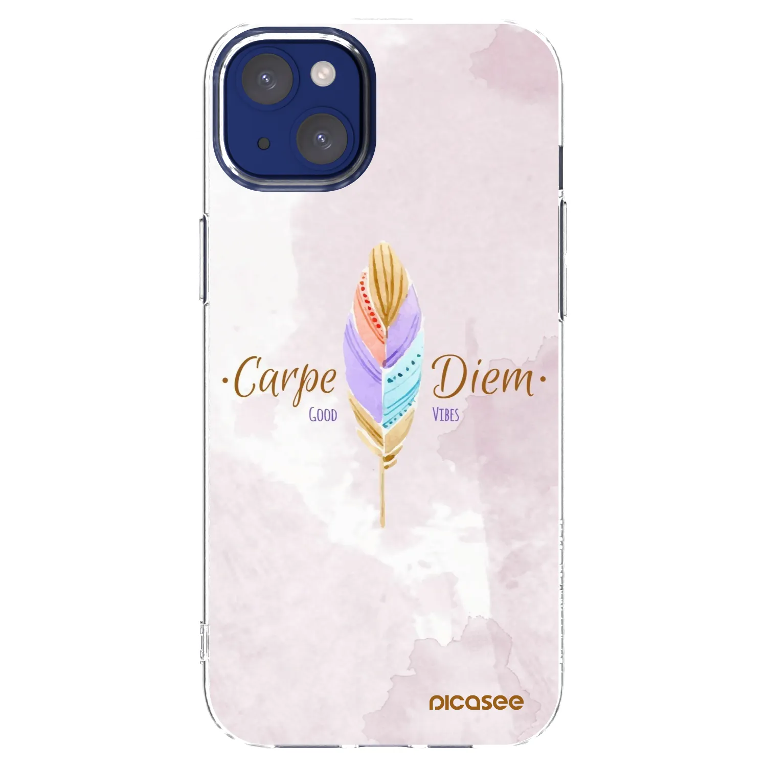 Picasee silikonowe przeźroczyste etui na Apple iPhone 14 Plus - Carpe Diem