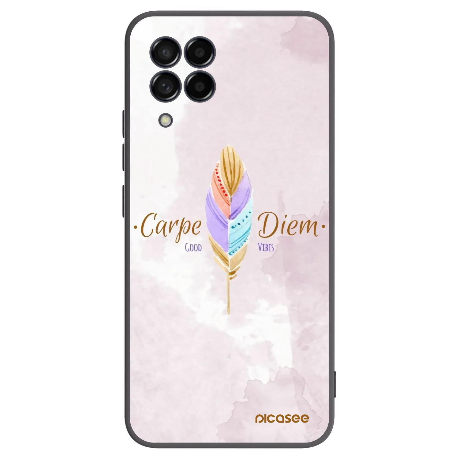 Picasee silikonowe czarne etui na Samsung Galaxy M53 5G - Carpe Diem