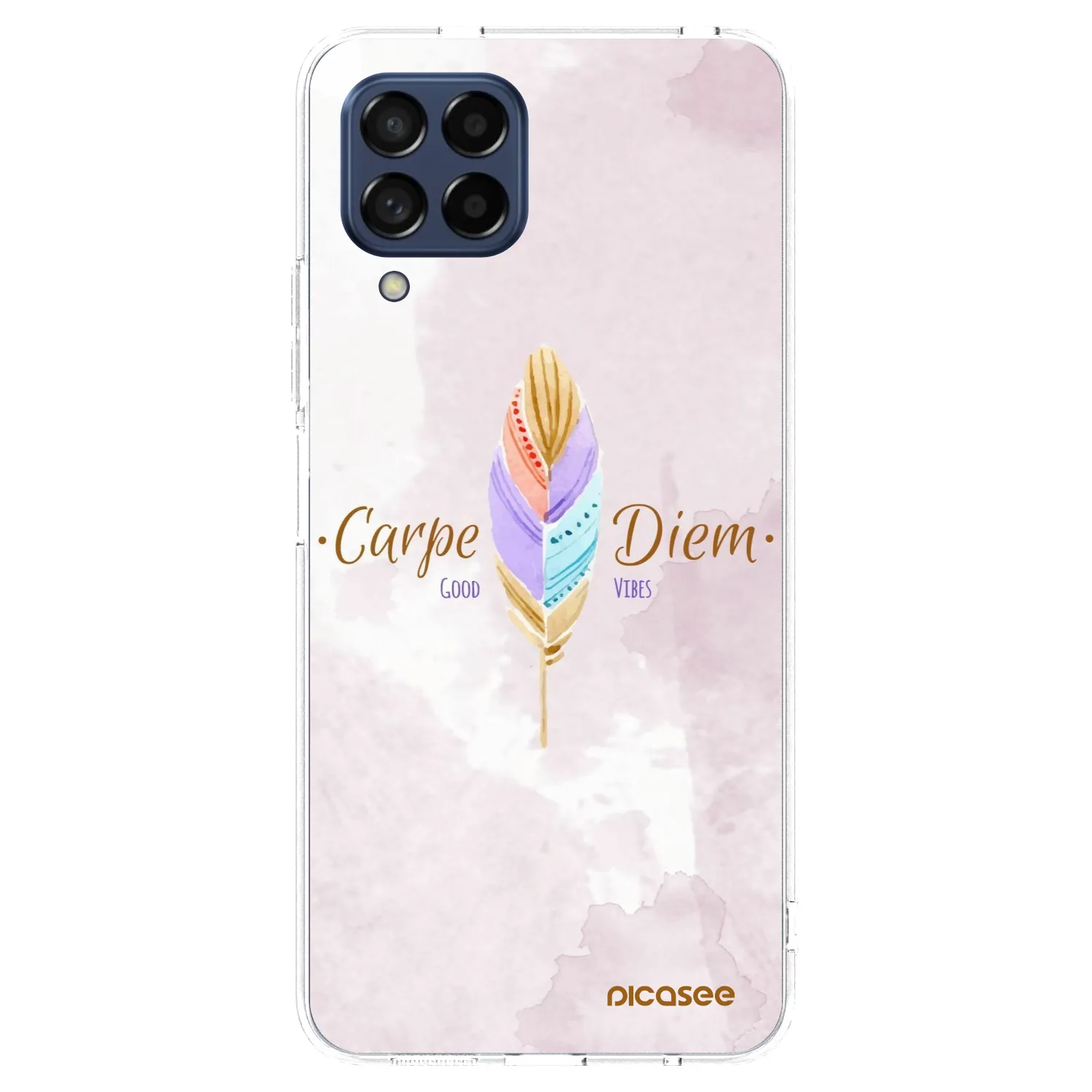 Picasee silikonowe przeźroczyste etui na Samsung Galaxy M53 5G - Carpe Diem