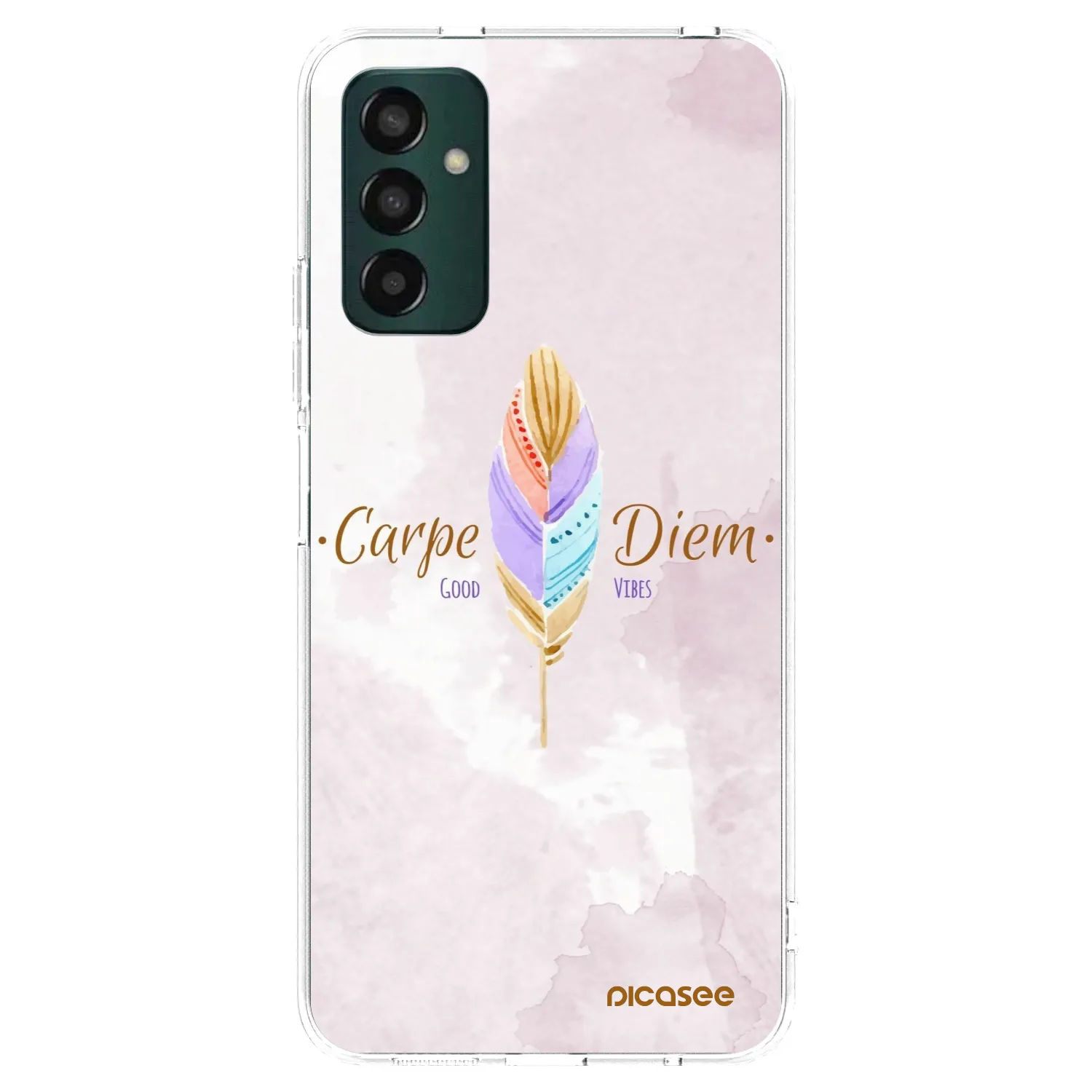 Picasee silikonowe przeźroczyste etui na Samsung Galaxy M13 M135F - Carpe Diem