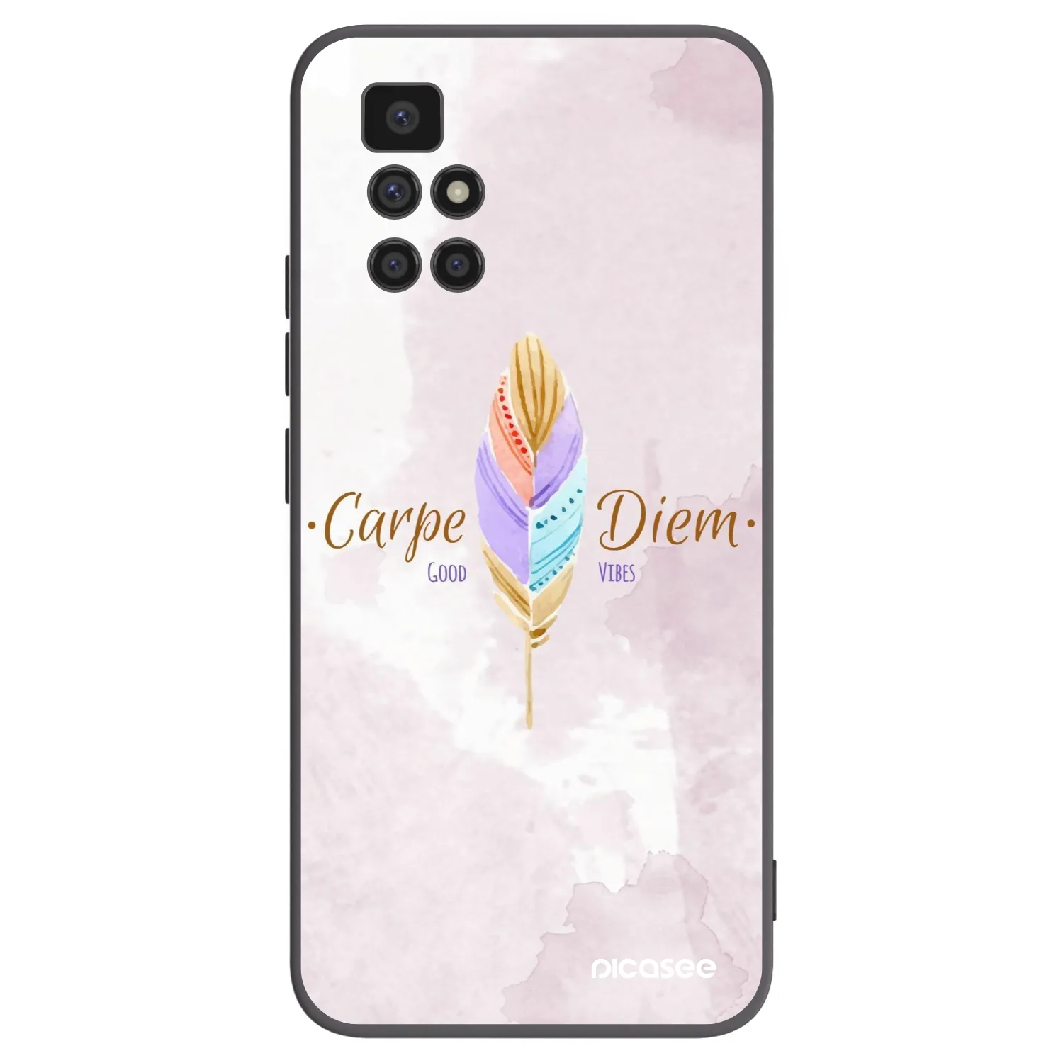 Picasee silikonowe czarne etui na Xiaomi Redmi 10 (2022) - Carpe Diem