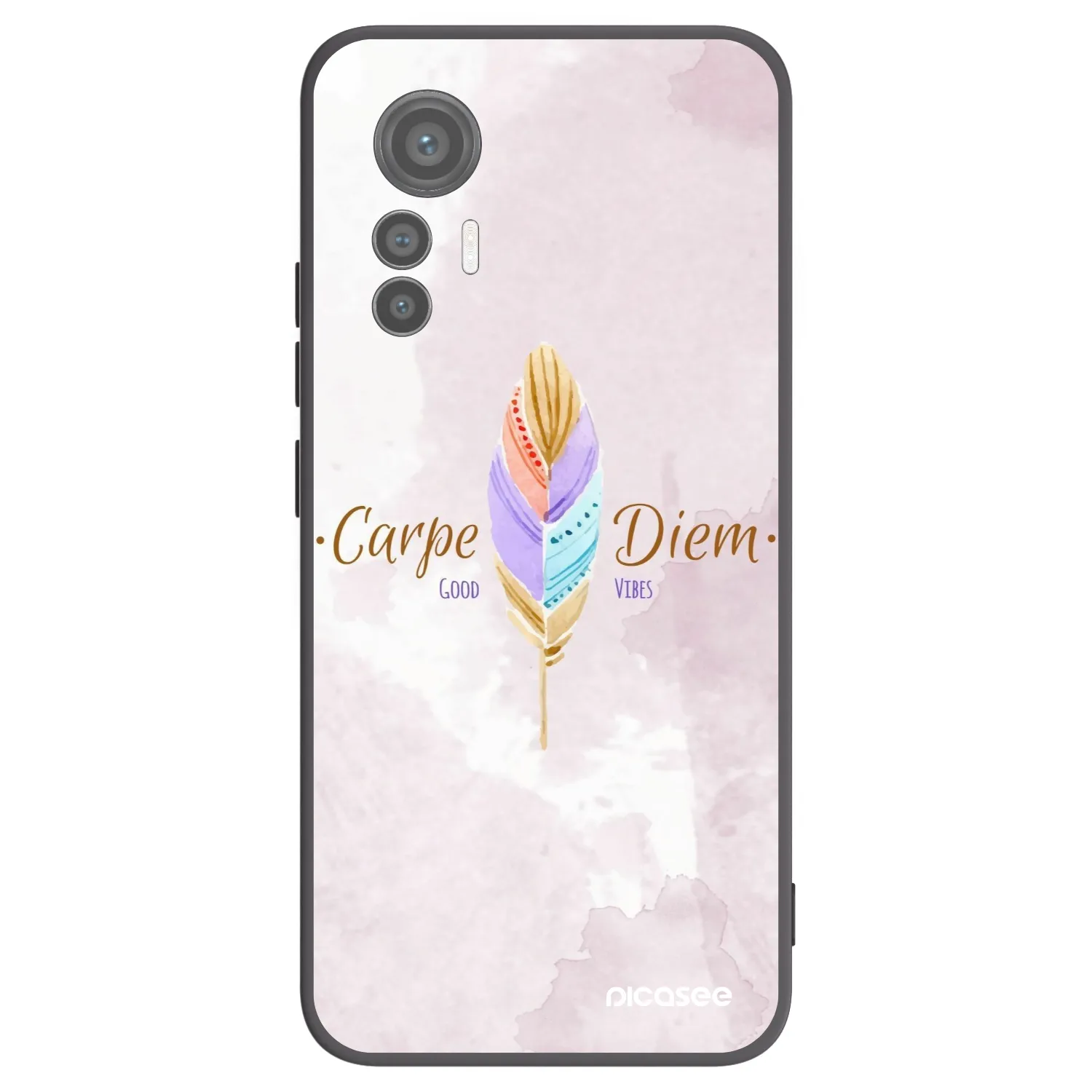 Picasee silikonowe czarne etui na Xiaomi 12 Lite - Carpe Diem