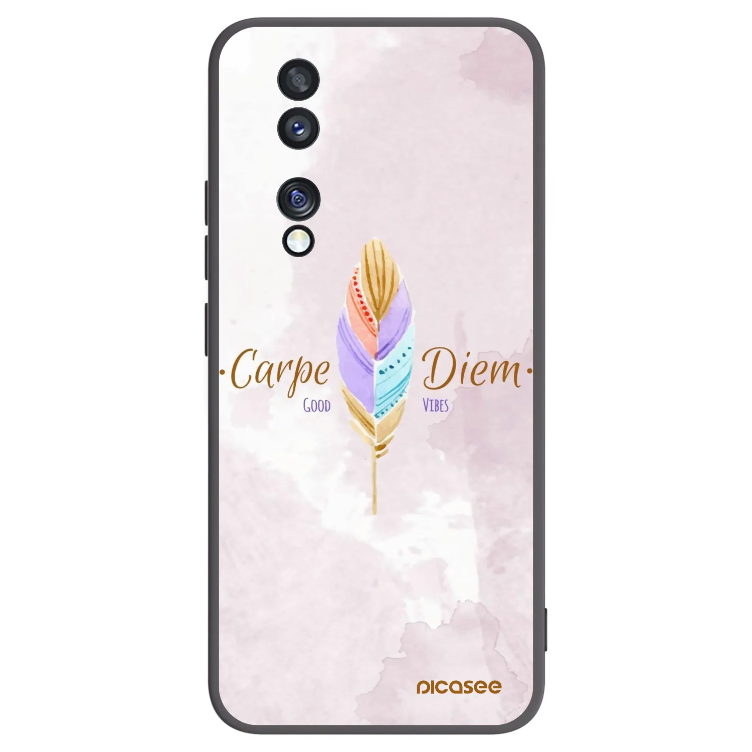 Picasee silikonowe czarne etui na Honor 70 - Carpe Diem