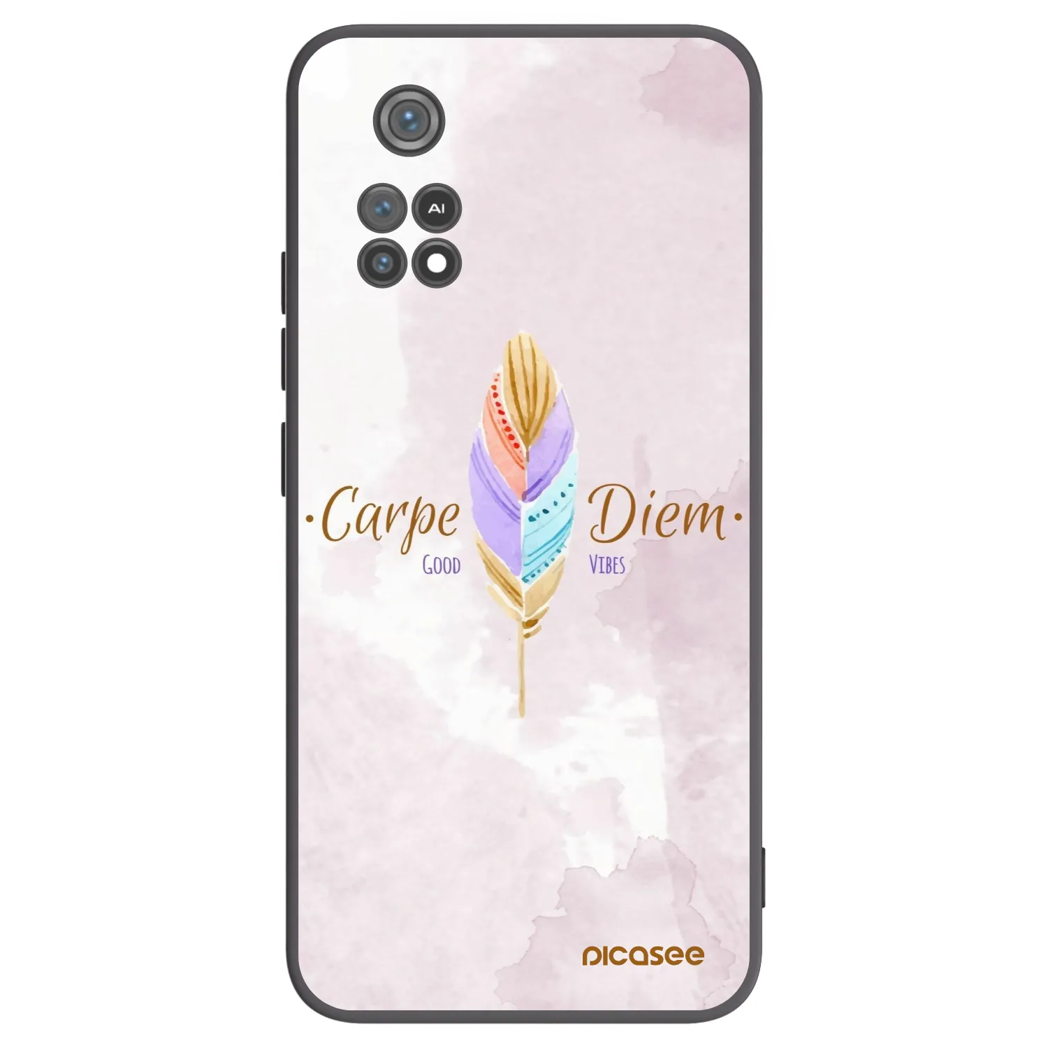 Picasee silikonowe czarne etui na Xiaomi Poco M4 Pro - Carpe Diem