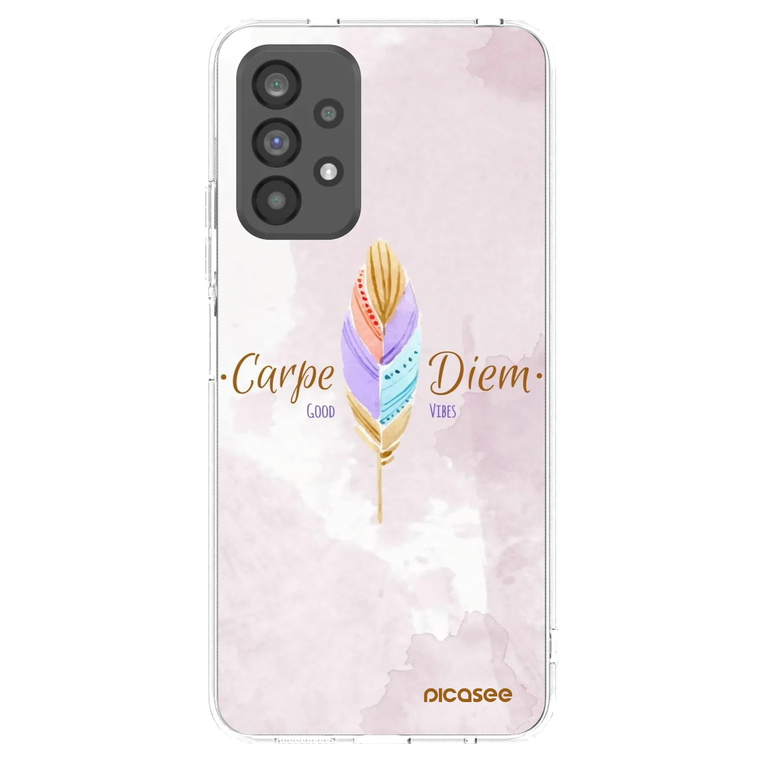 Picasee silikonowe przeźroczyste etui na Samsung Galaxy A73 5G - Carpe Diem