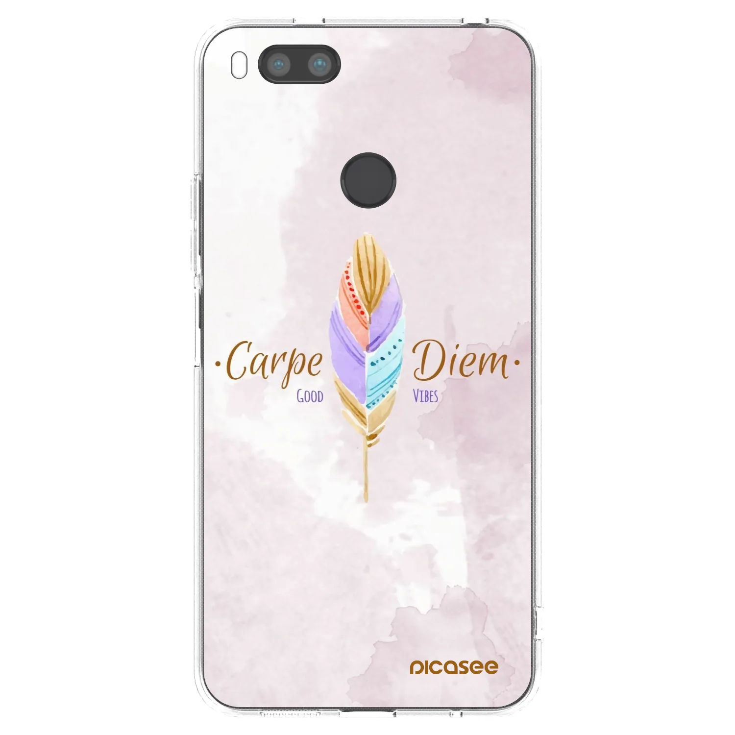 Picasee silikonowe przeźroczyste etui na Xiaomi Redmi A1 - Carpe Diem