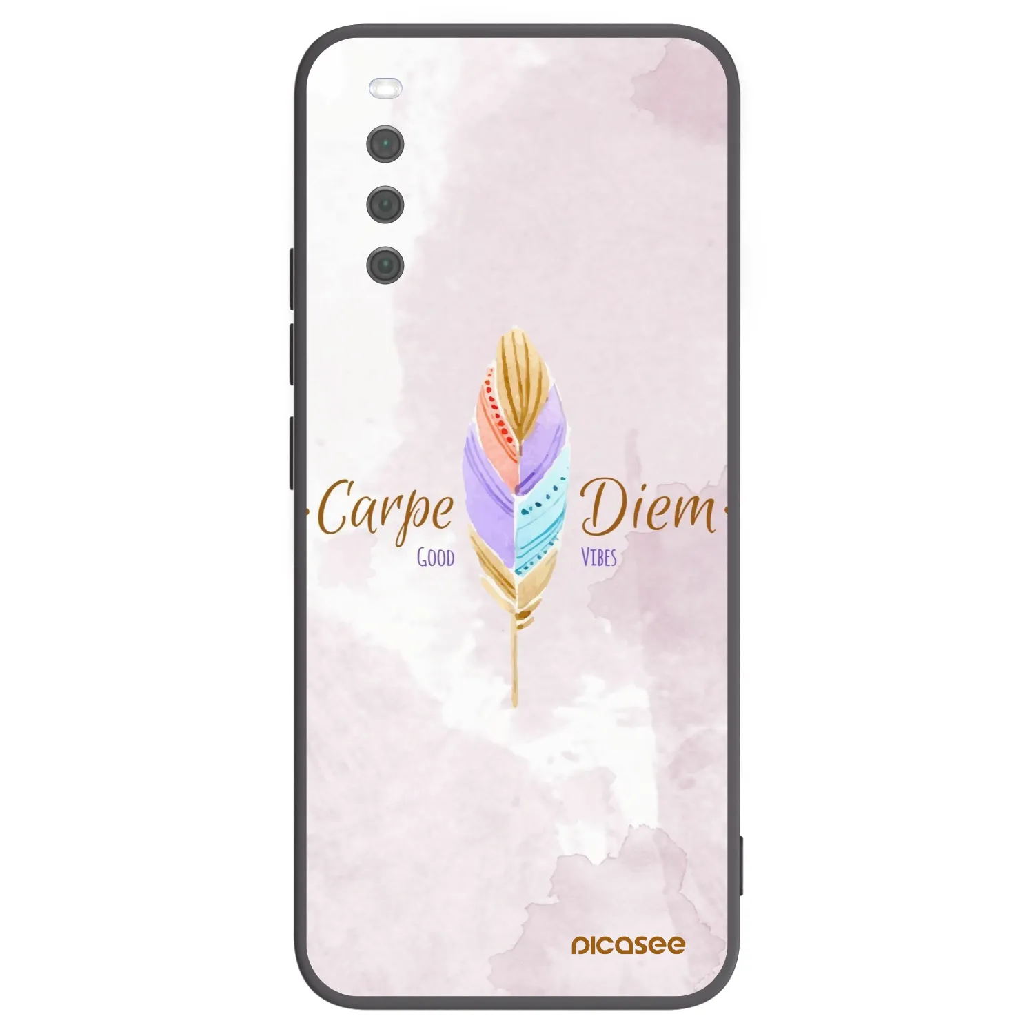Picasee silikonowe czarne etui na Sony Xperia 10 III - Carpe Diem