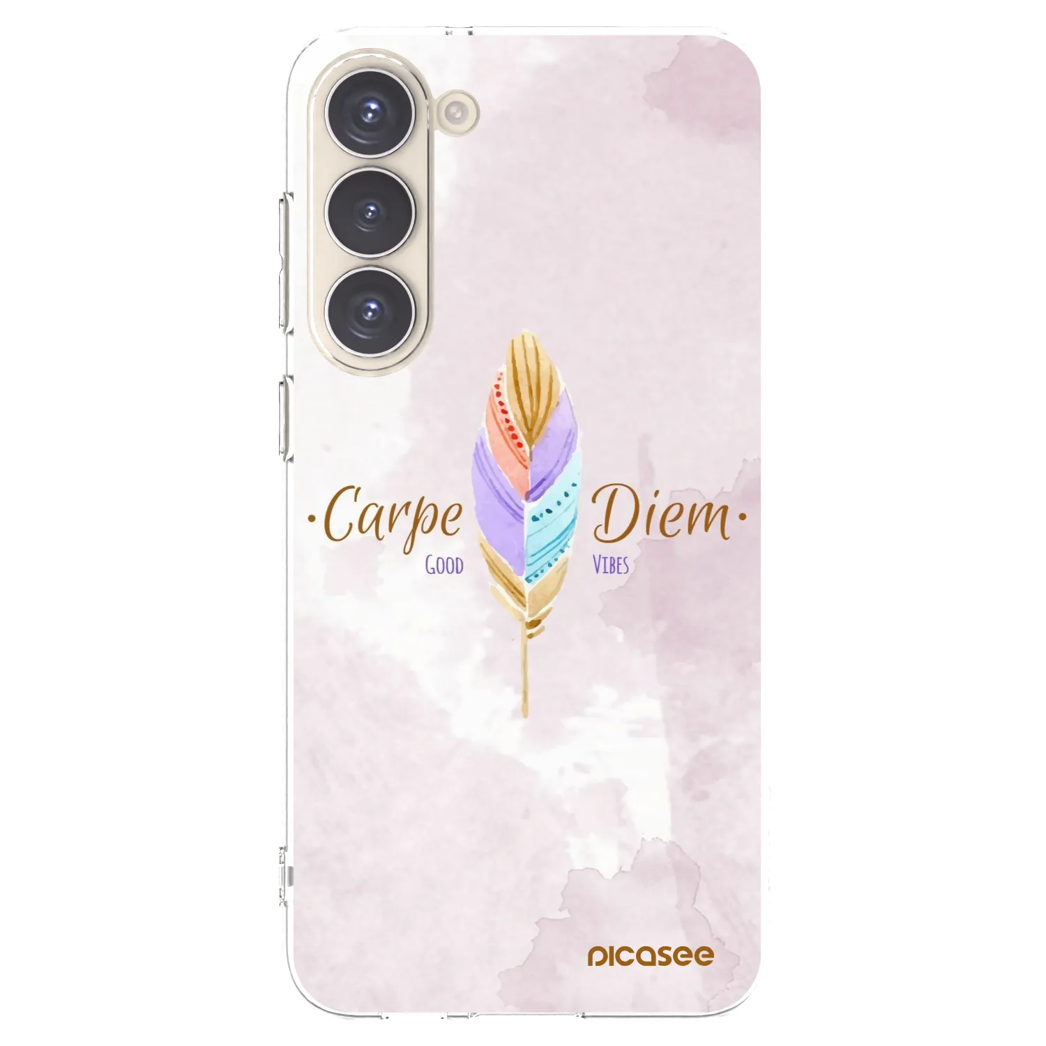 Picasee silikonowe przeźroczyste etui na Samsung Galaxy S23+ 5G - Carpe Diem