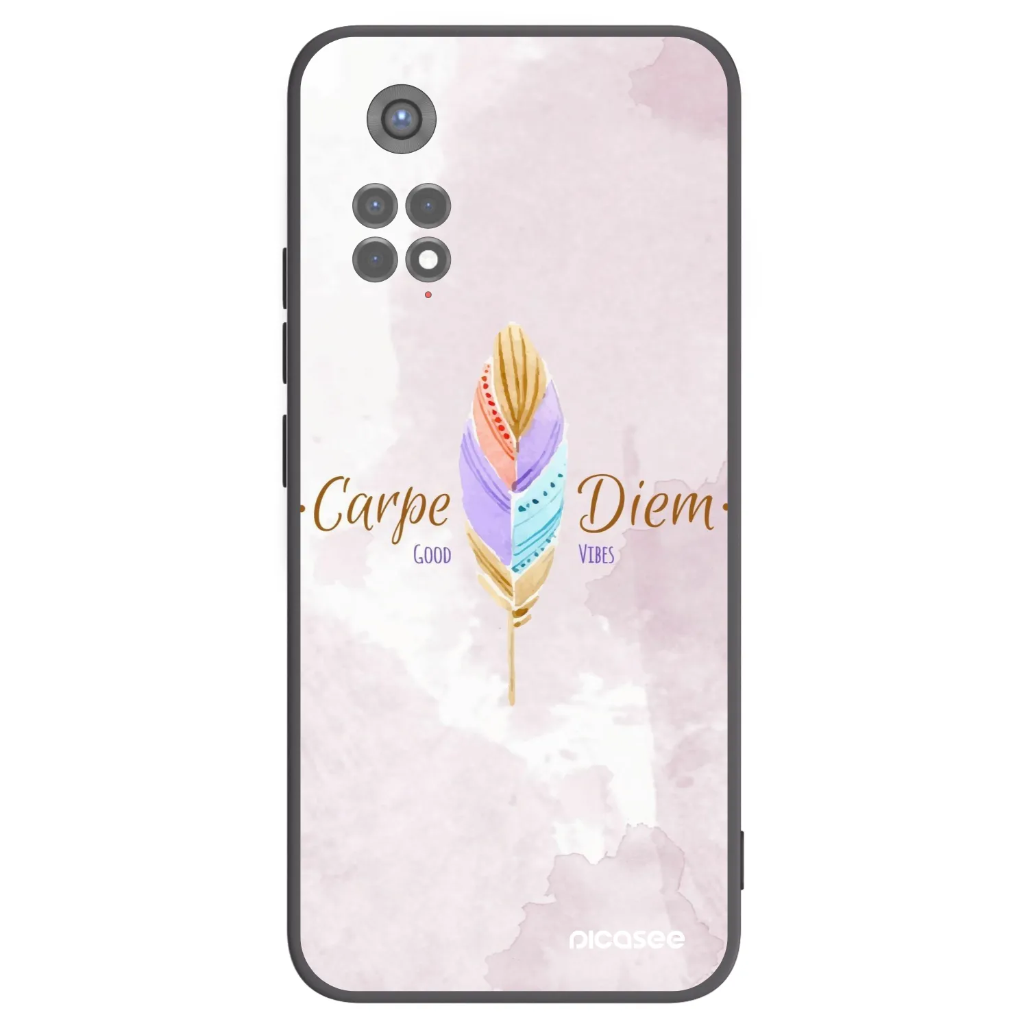 Picasee silikonowe czarne etui na Xiaomi Redmi Note 11S 5G - Carpe Diem