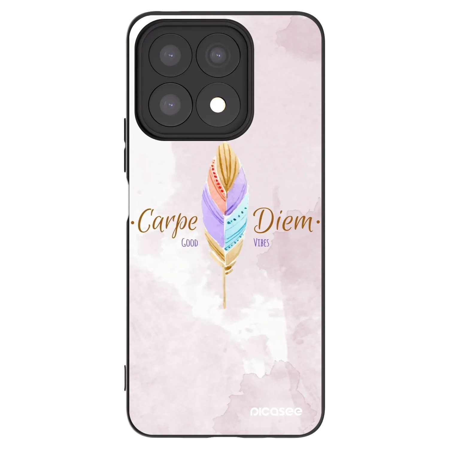 Picasee silikonowe czarne etui na Honor X8a - Carpe Diem