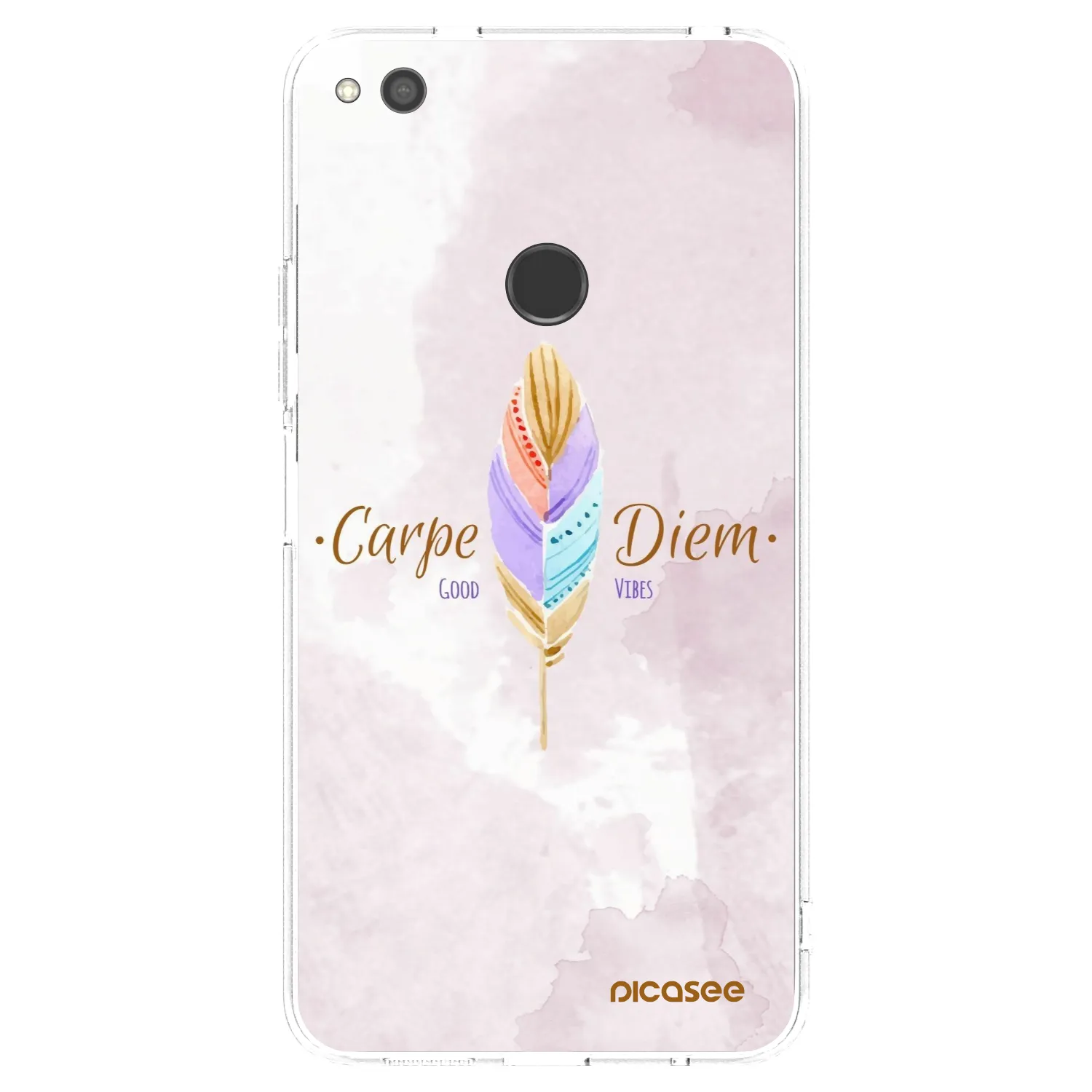 Picasee silikonowe przeźroczyste etui na Huawei P9 Lite 2017 - Carpe Diem