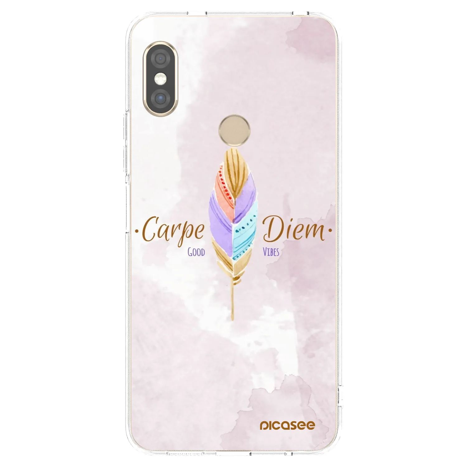 Picasee silikonowe przeźroczyste etui na Xiaomi Redmi Note 5 Global - Carpe Diem