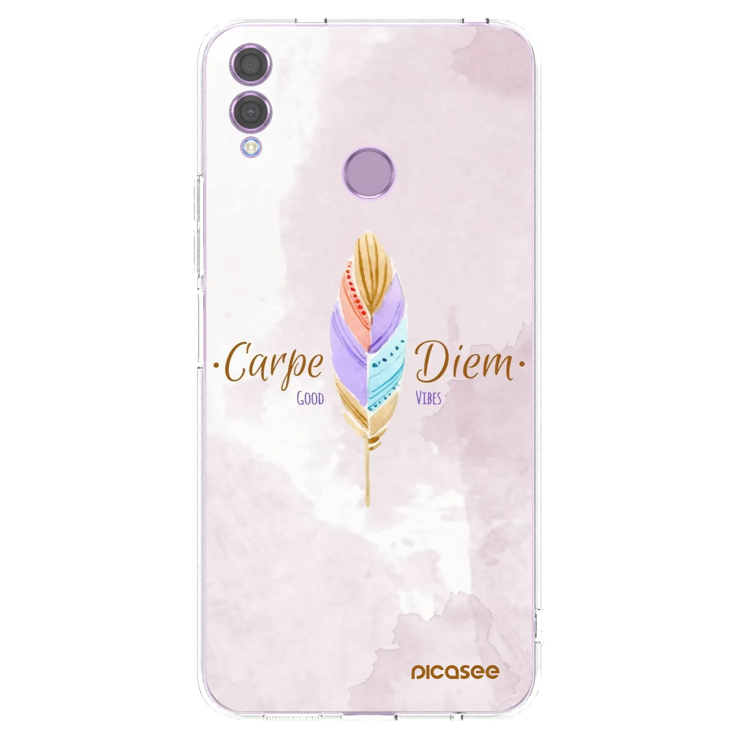 Picasee silikonowe przeźroczyste etui na Honor 8X - Carpe Diem