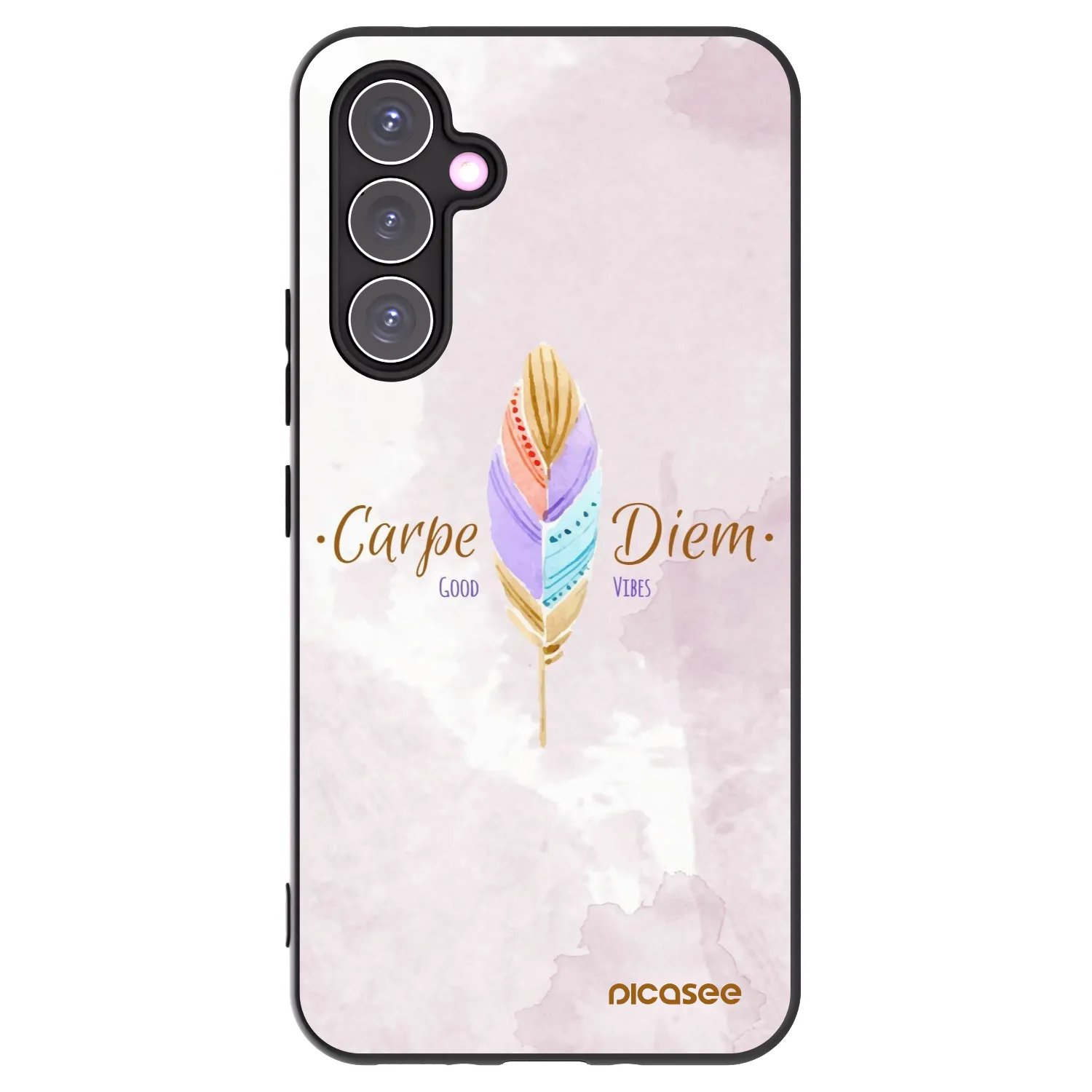 Picasee silikonowe czarne etui na Samsung Galaxy A54 5G A546B - Carpe Diem