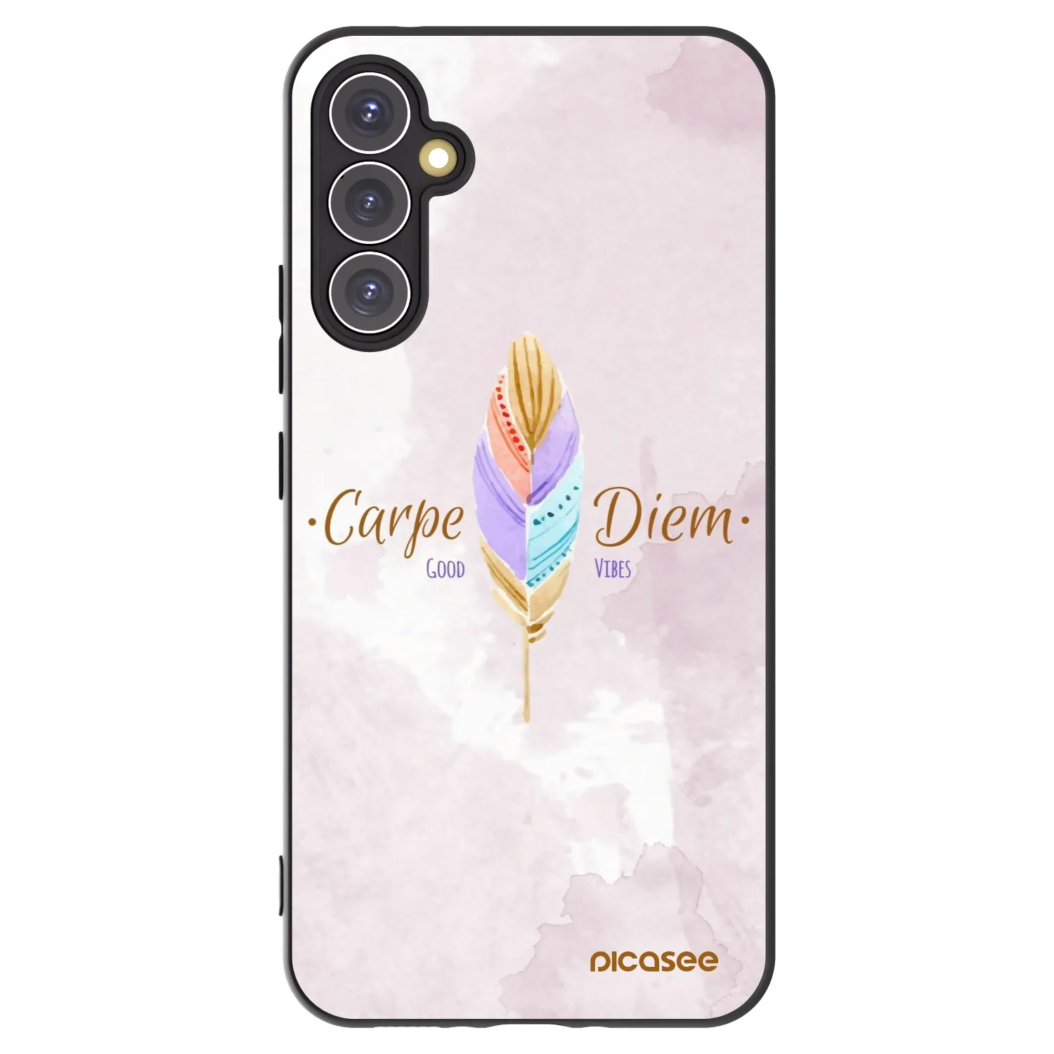 Picasee silikonowe czarne etui na Samsung Galaxy A34 5G A346B - Carpe Diem