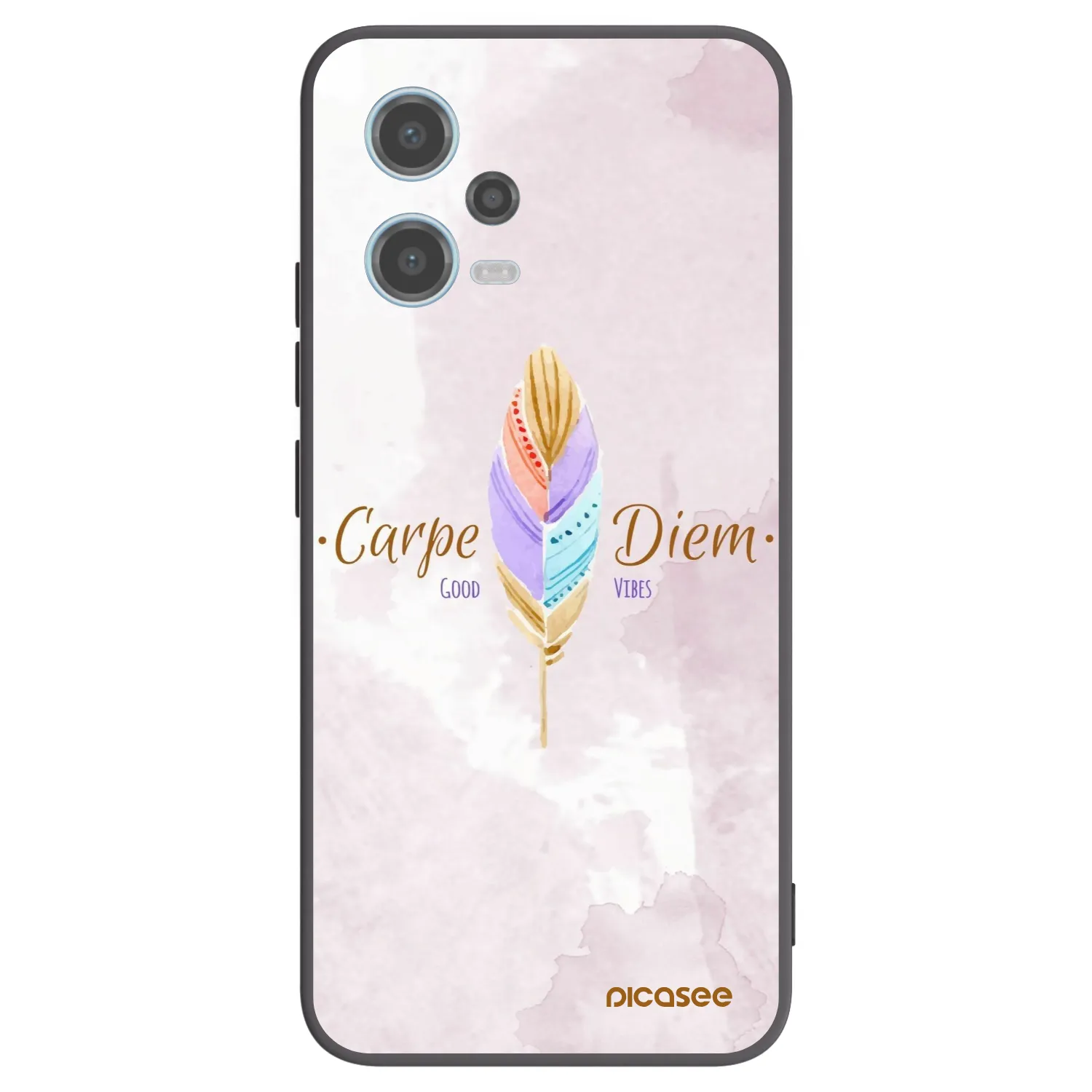 Picasee silikonowe czarne etui na Xiaomi Redmi Note 12 5G - Carpe Diem