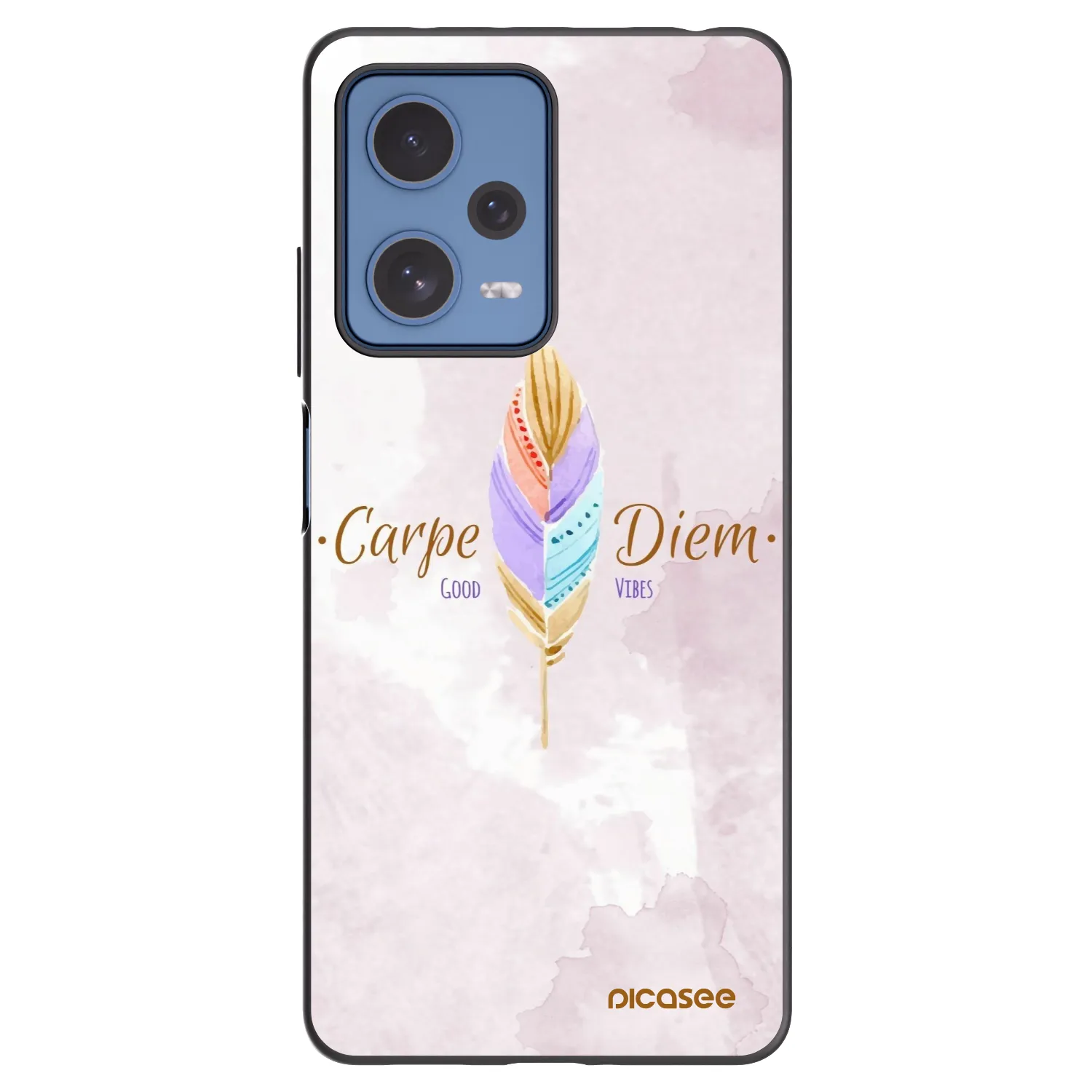 Picasee silikonowe czarne etui na Xiaomi Redmi Note 12 Pro 5G - Carpe Diem