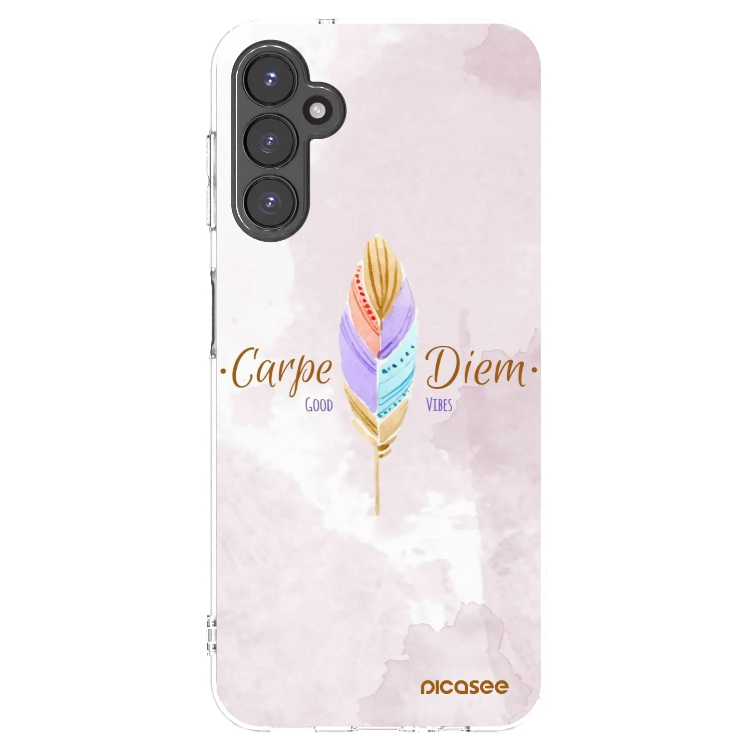Picasee silikonowe przeźroczyste etui na Samsung Galaxy A14 4G A145R - Carpe Diem