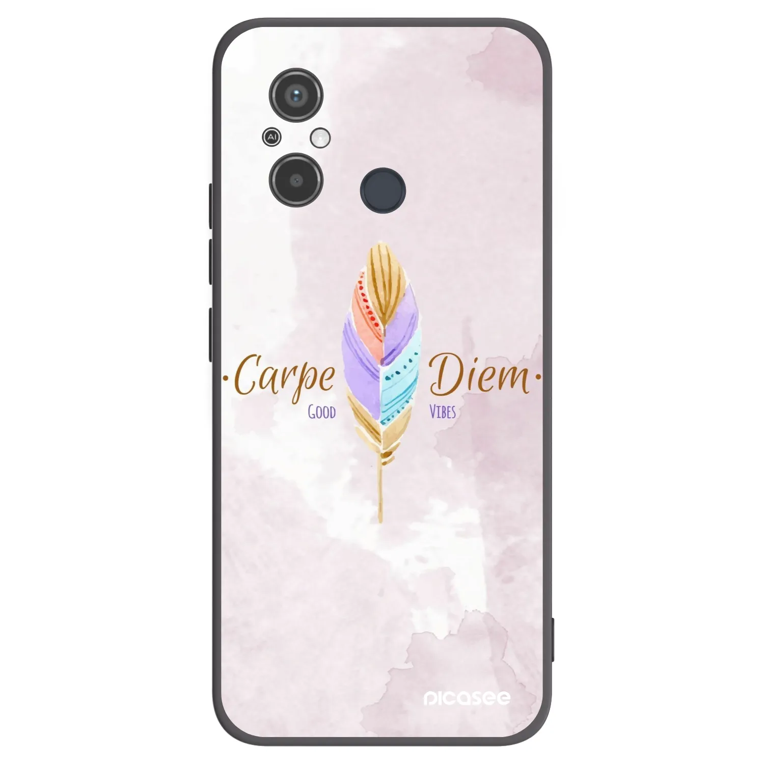 Picasee silikonowe czarne etui na Xiaomi Redmi 12C - Carpe Diem