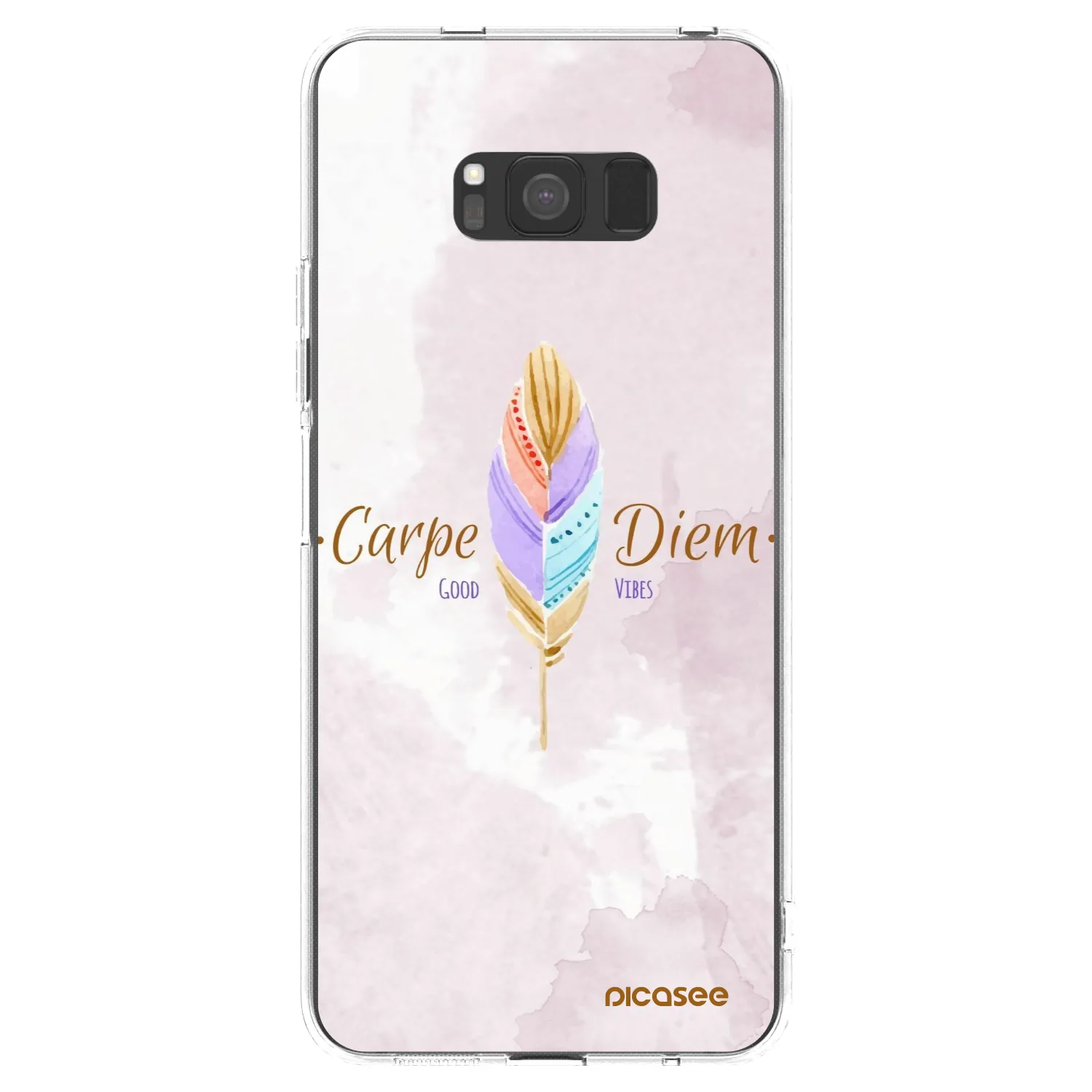 Picasee silikonowe przeźroczyste etui na Samsung Galaxy S8 G950F - Carpe Diem