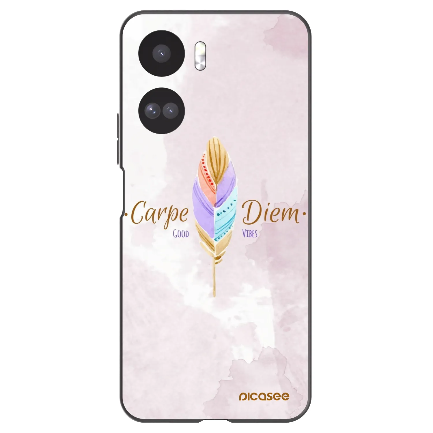 Picasee silikonowe czarne etui na Honor 90 Lite 5G - Carpe Diem