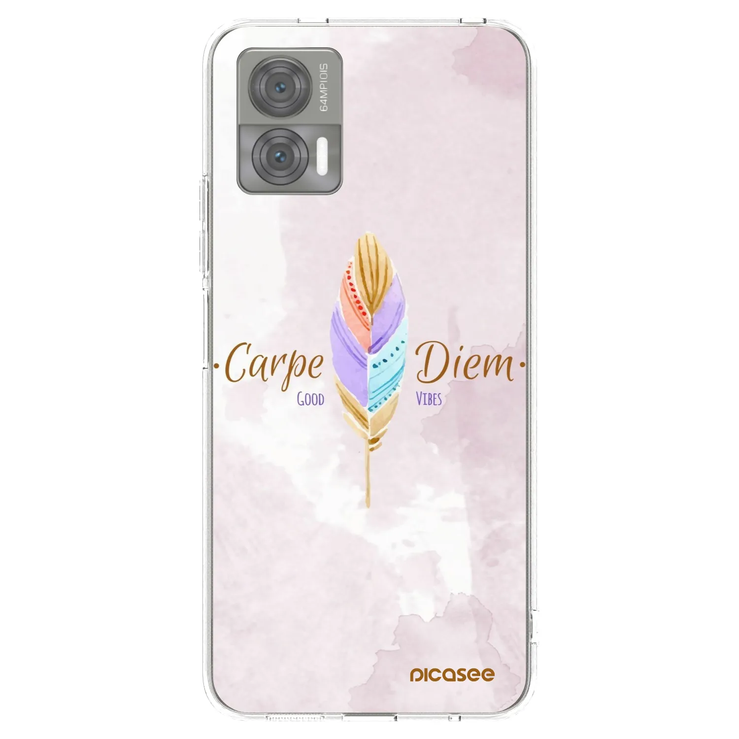 Picasee silikonowe przeźroczyste etui na Motorola Edge 30 Neo - Carpe Diem