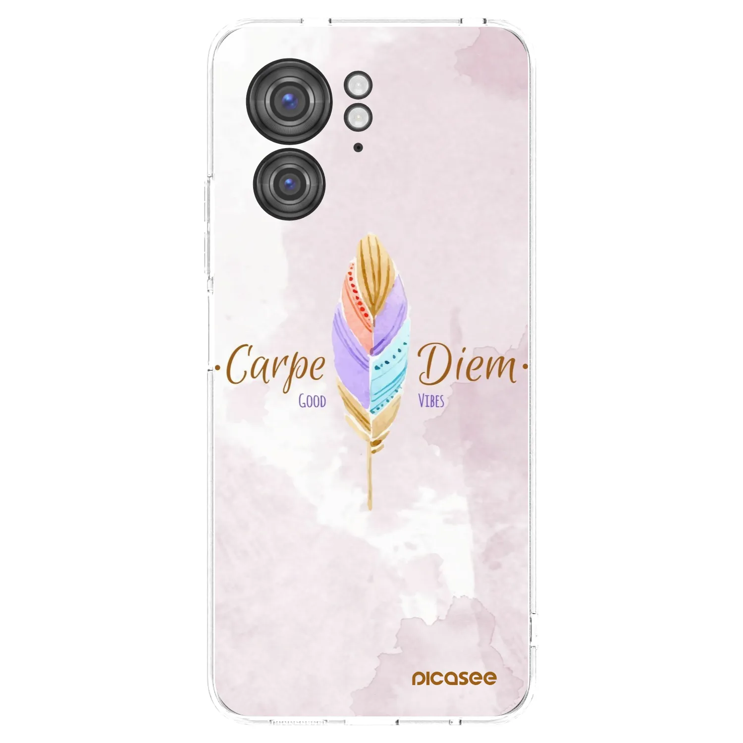 Picasee silikonowe przeźroczyste etui na Motorola Edge 40 - Carpe Diem