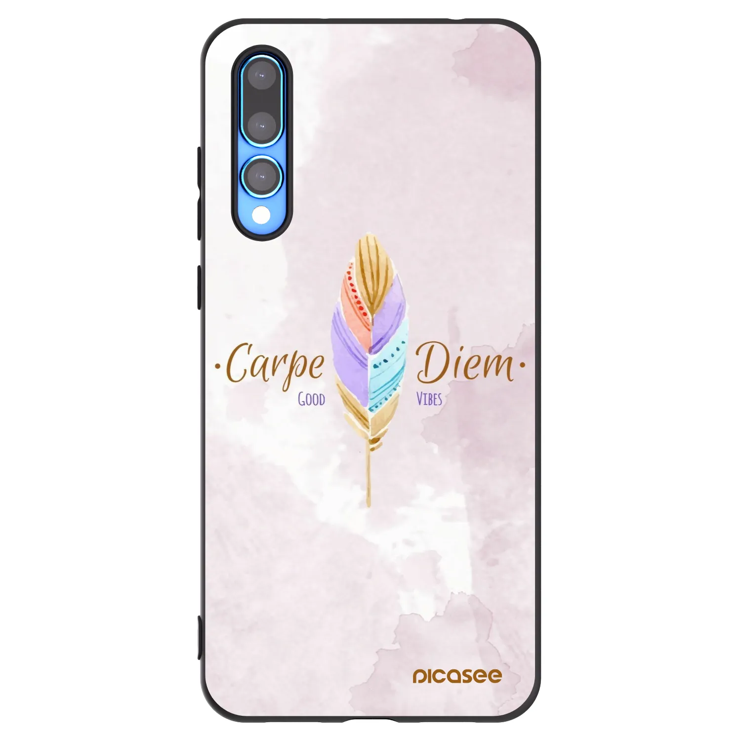 Picasee silikonowe czarne etui na Huawei P20 Pro - Carpe Diem