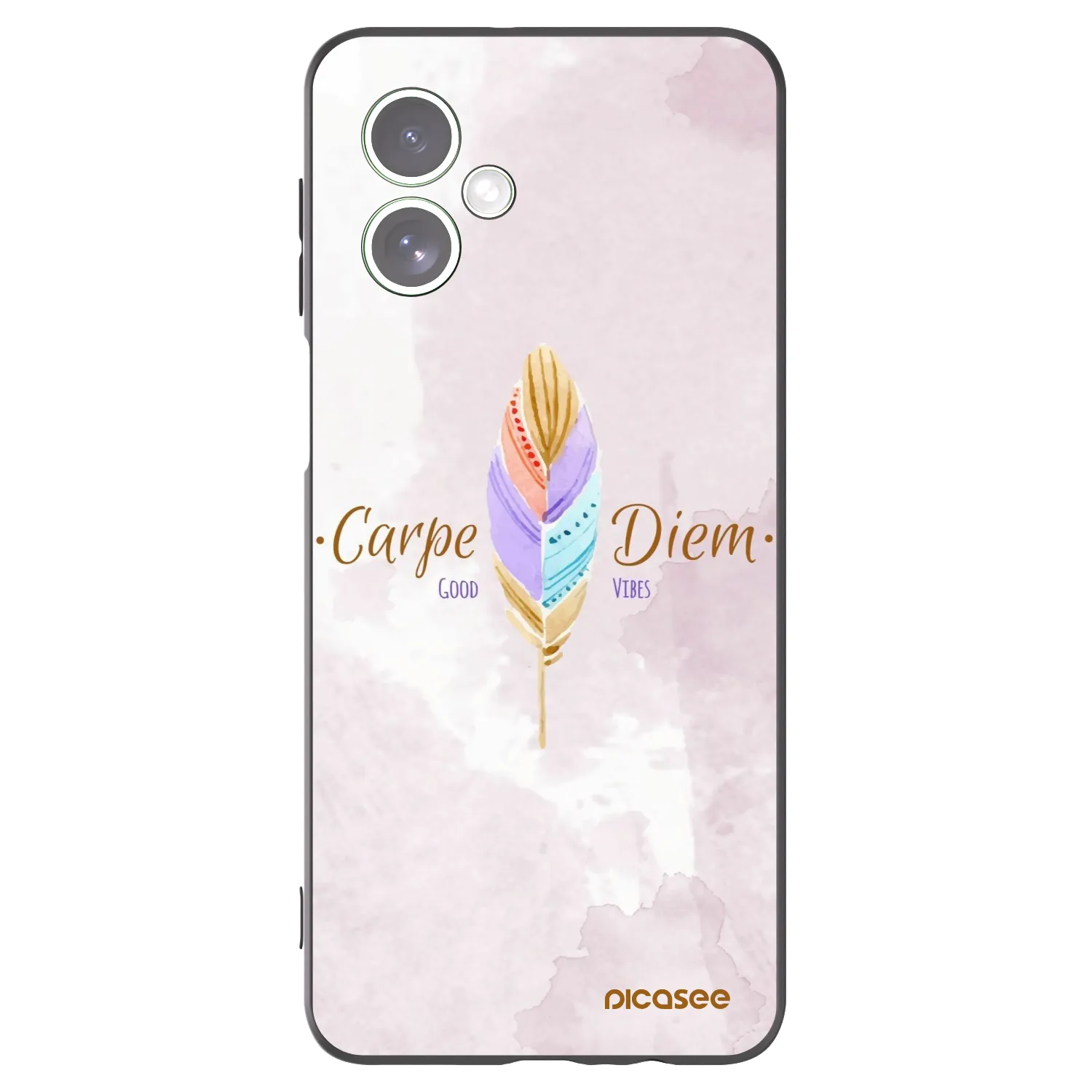 Picasee silikonowe czarne etui na Motorola Moto G54 5G - Carpe Diem