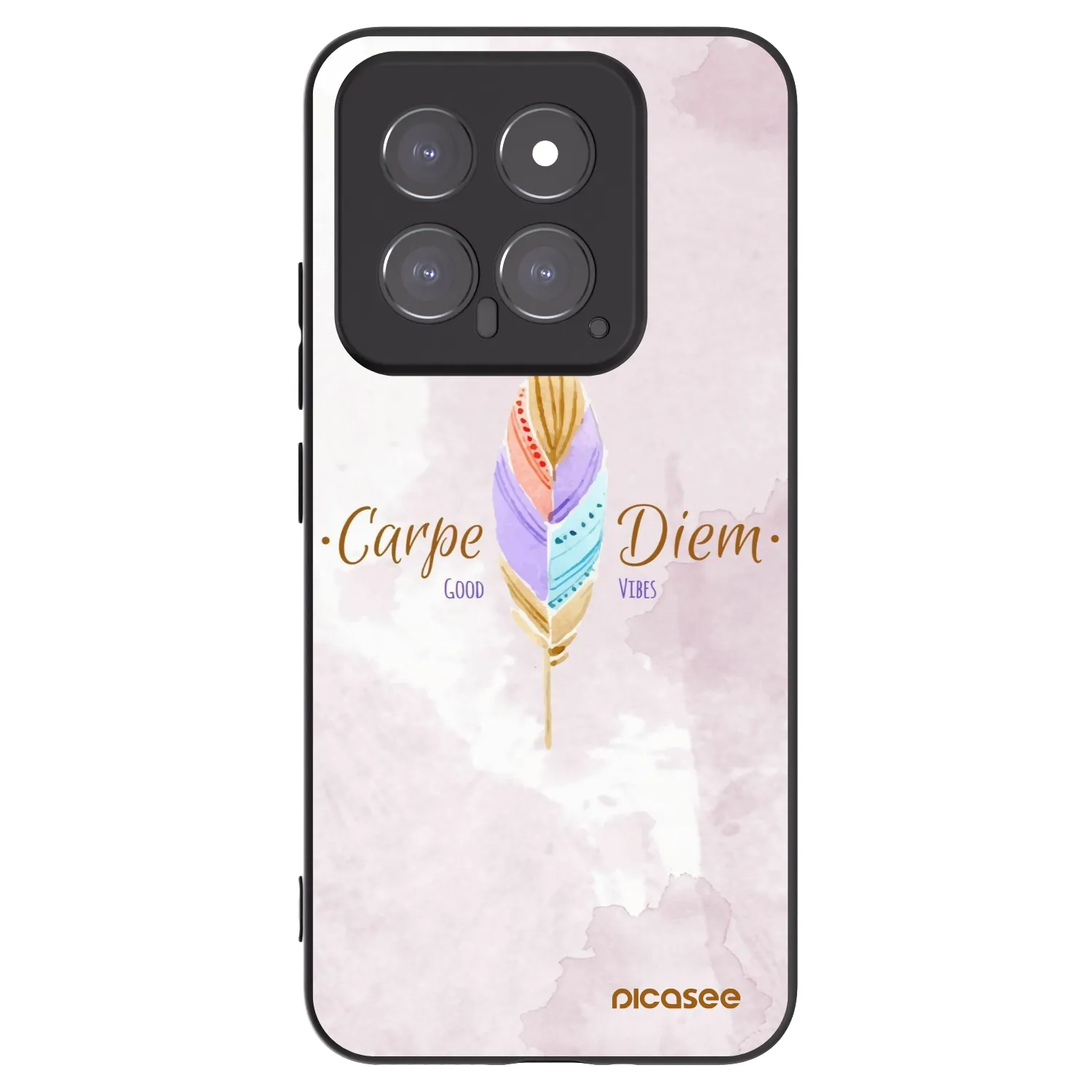 Picasee silikonowe czarne etui na Xiaomi 14 - Carpe Diem