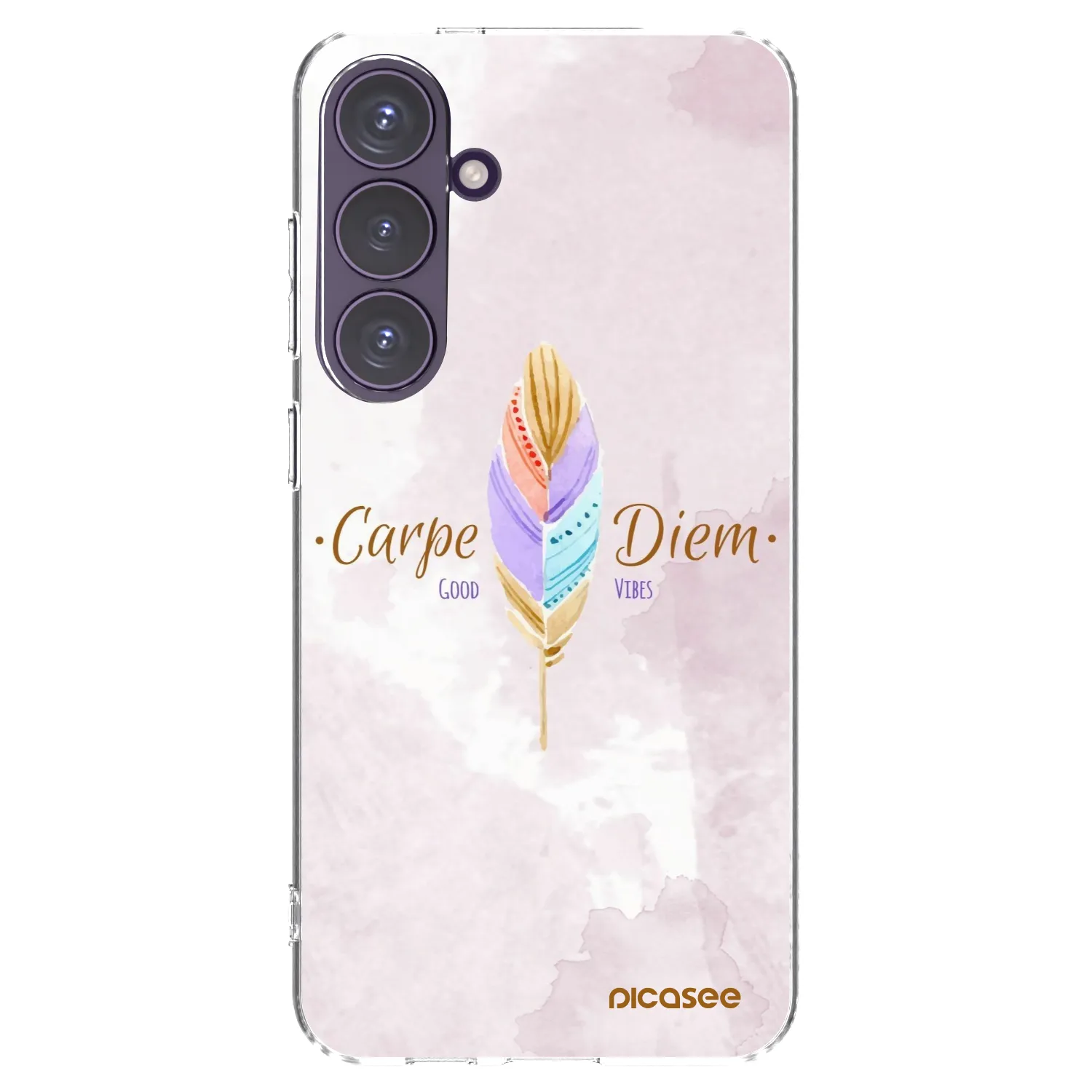 Picasee silikonowe przeźroczyste etui na Samsung Galaxy S24+ S926B 5G - Carpe Diem