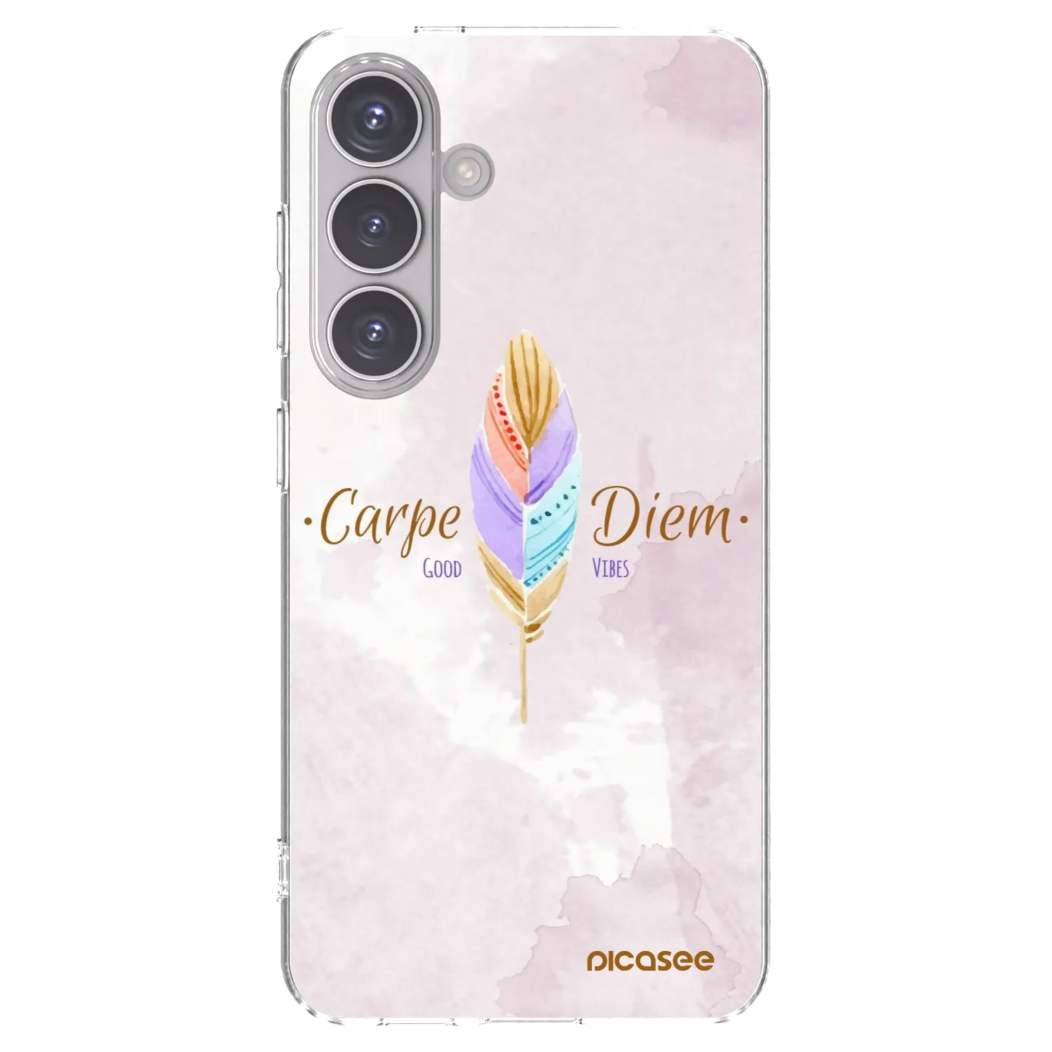 Picasee silikonowe przeźroczyste etui na Samsung Galaxy S24 S921B 5G - Carpe Diem