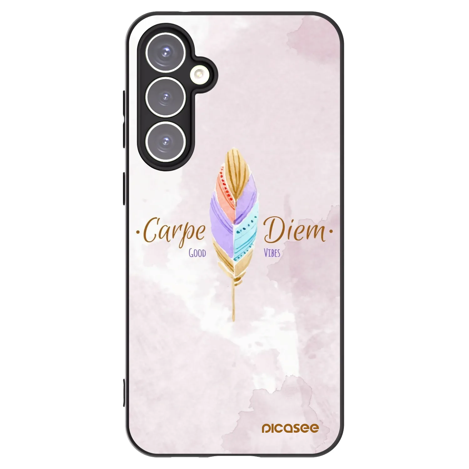 Picasee silikonowe czarne etui na Samsung Galaxy S23 FE S711B - Carpe Diem