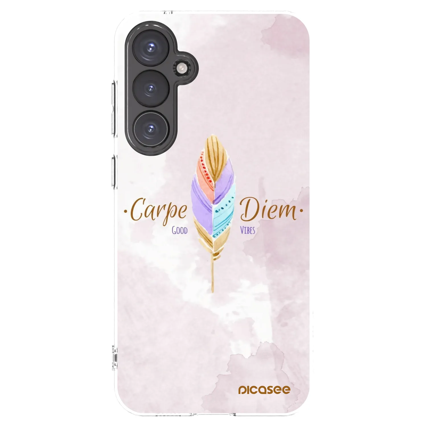 Picasee silikonowe przeźroczyste etui na Samsung Galaxy S23 FE S711B - Carpe Diem