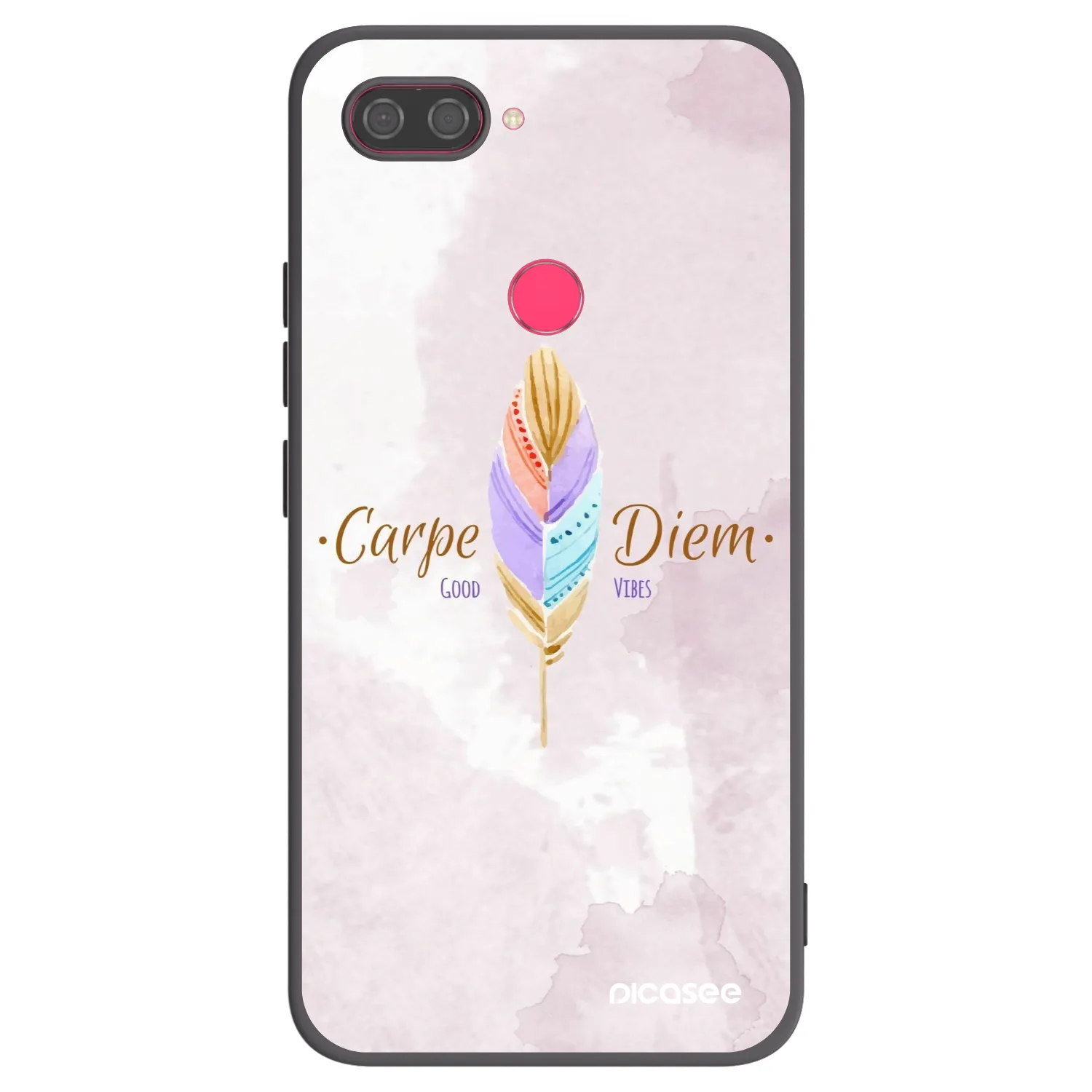 Picasee silikonowe czarne etui na Xiaomi Mi 8 Lite - Carpe Diem