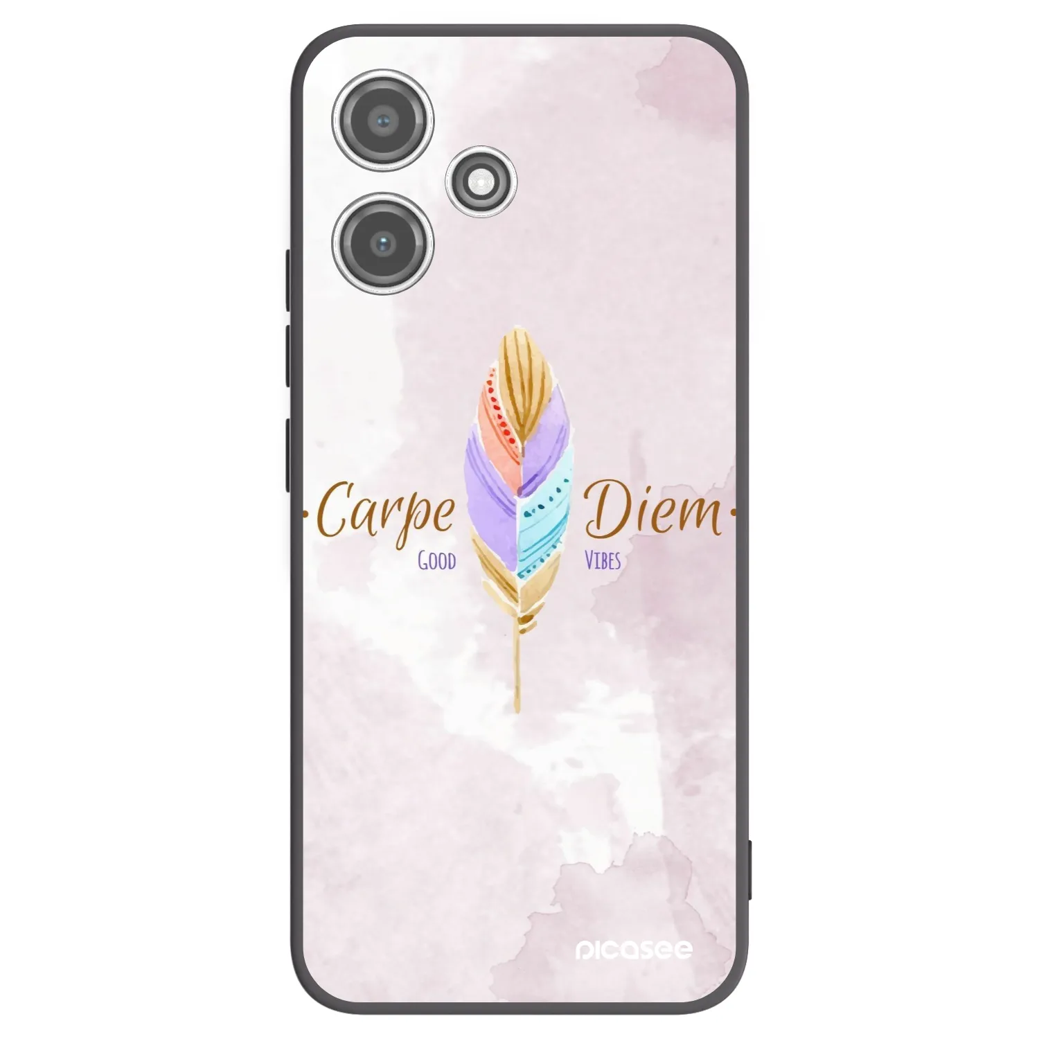 Picasee silikonowe czarne etui na Xiaomi Redmi 12 5G - Carpe Diem