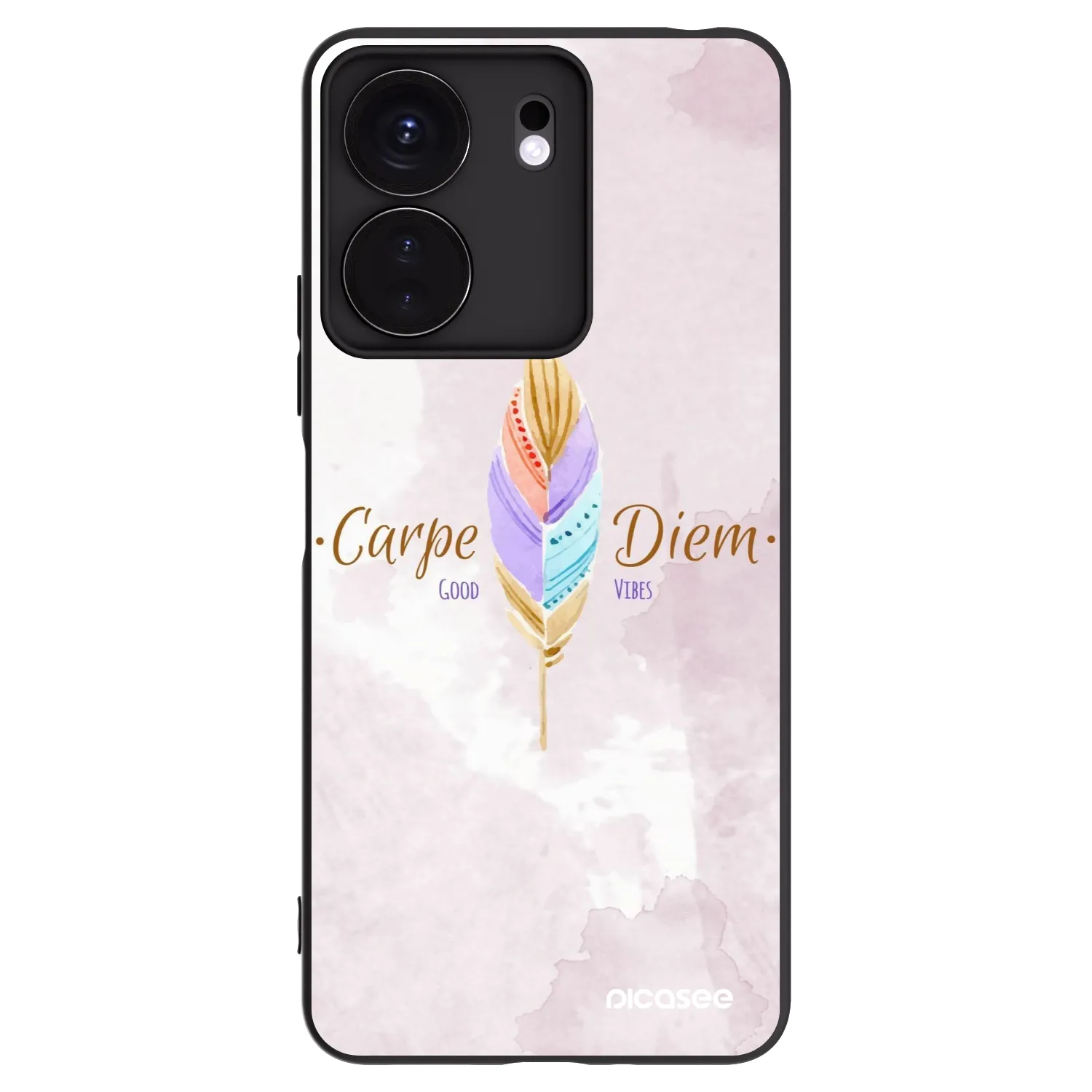 Picasee silikonowe czarne etui na Xiaomi Redmi 13C 4G - Carpe Diem