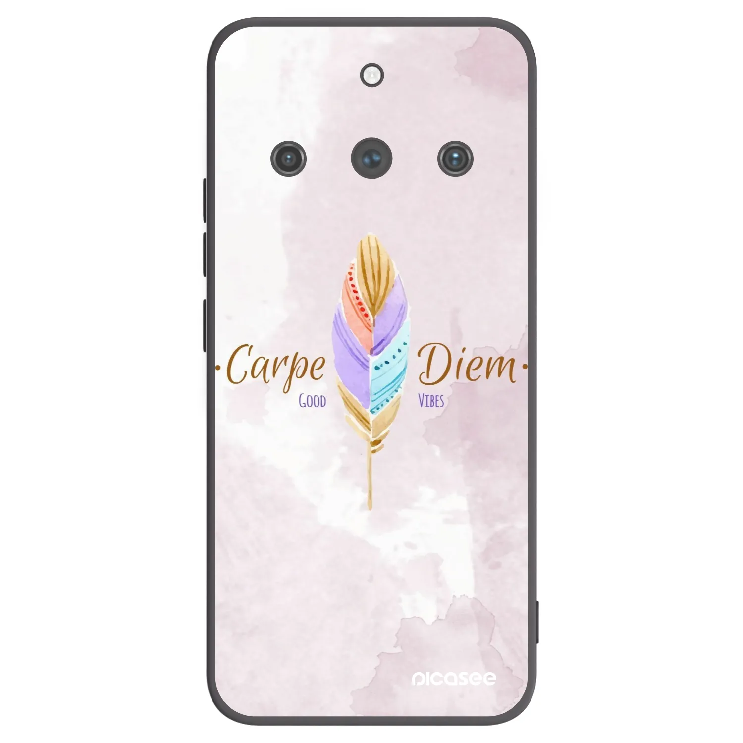 Picasee silikonowe czarne etui na Realme 11 Pro+ - Carpe Diem