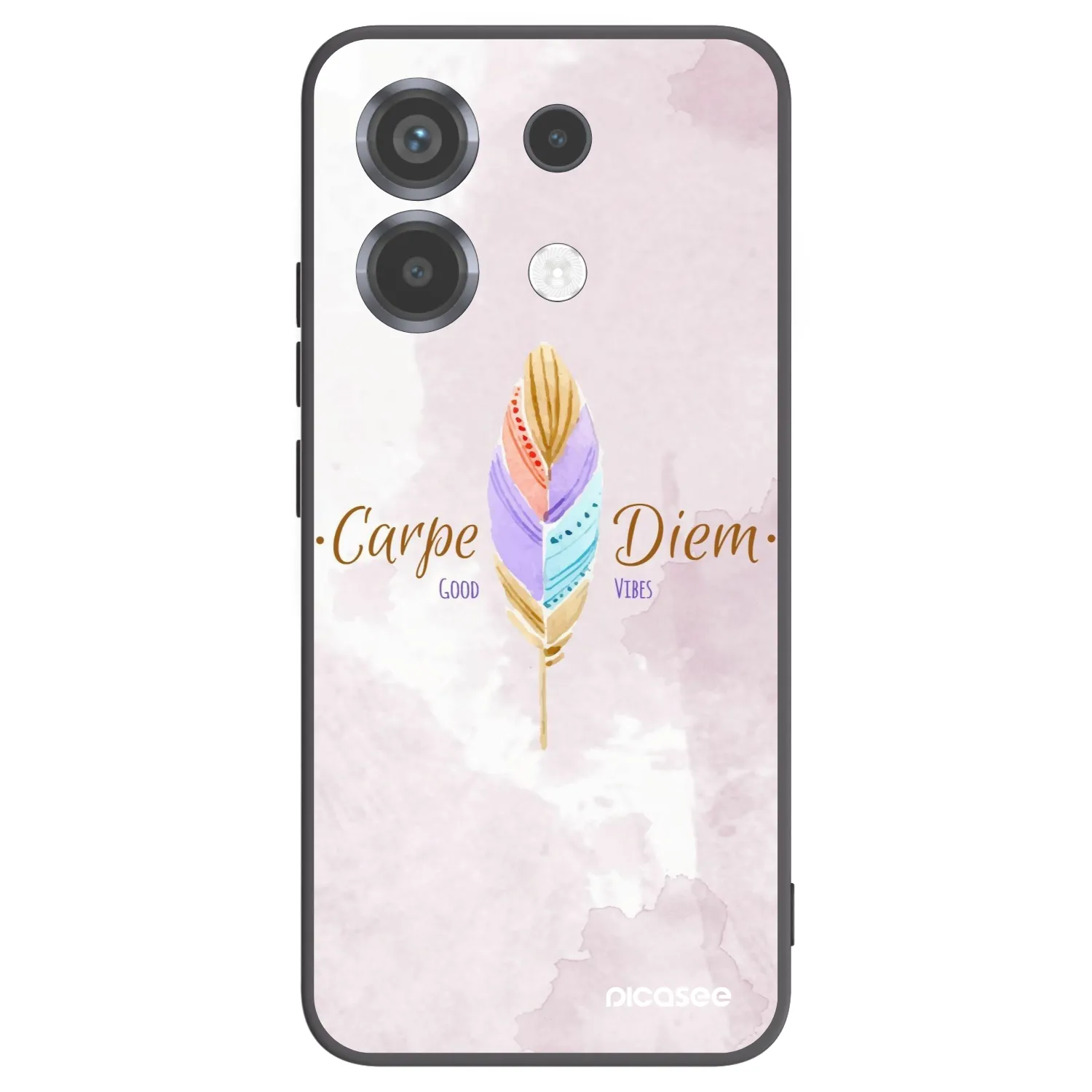 Picasee silikonowe czarne etui na Xiaomi Poco X6 - Carpe Diem