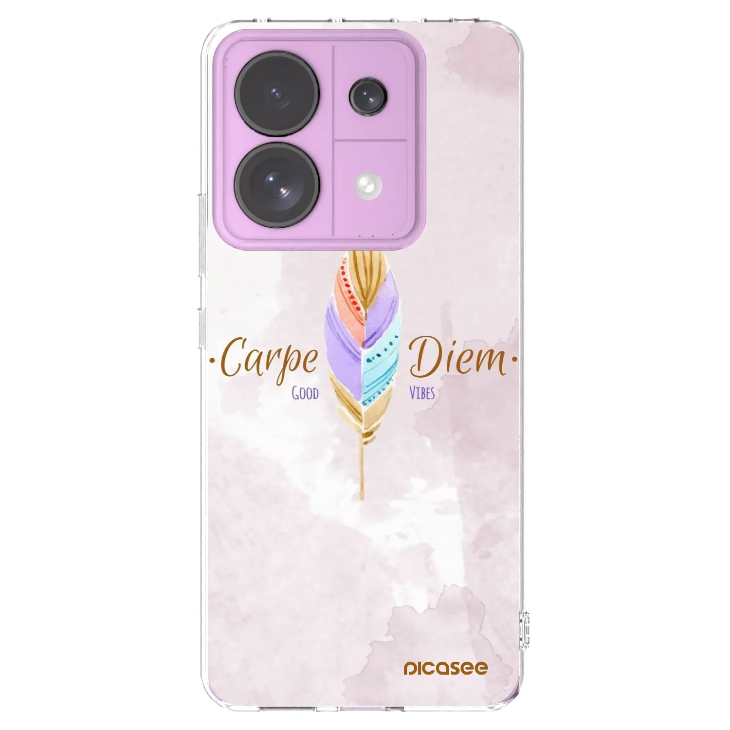 Picasee silikonowe przeźroczyste etui na Xiaomi Redmi Note 13 Pro 5G - Carpe Diem