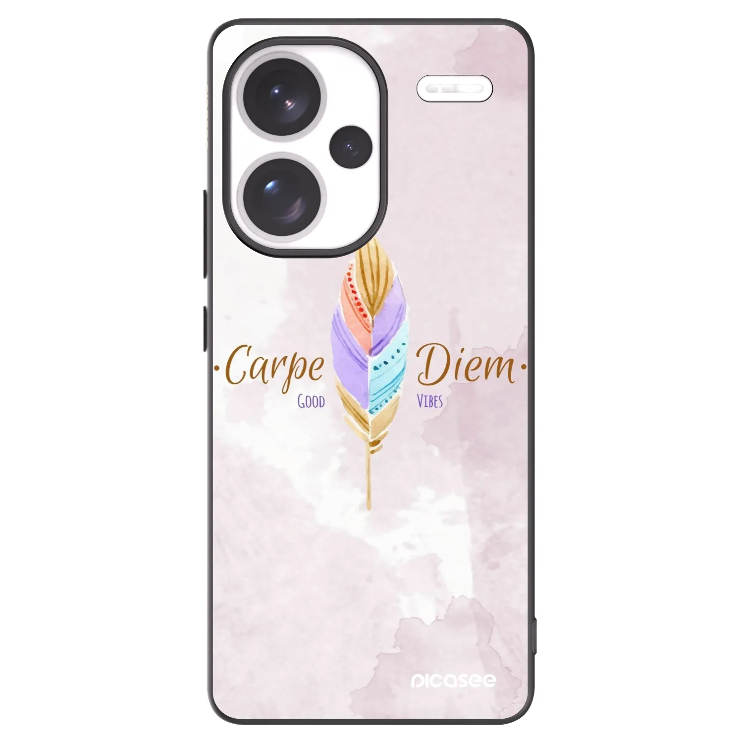Picasee silikonowe czarne etui na Xiaomi Redmi Note 13 Pro+ 5G - Carpe Diem