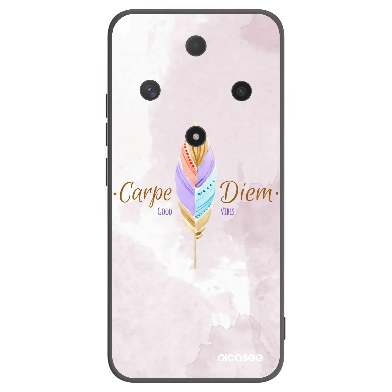 Picasee silikonowe czarne etui na Honor Magic6 Lite 5G - Carpe Diem