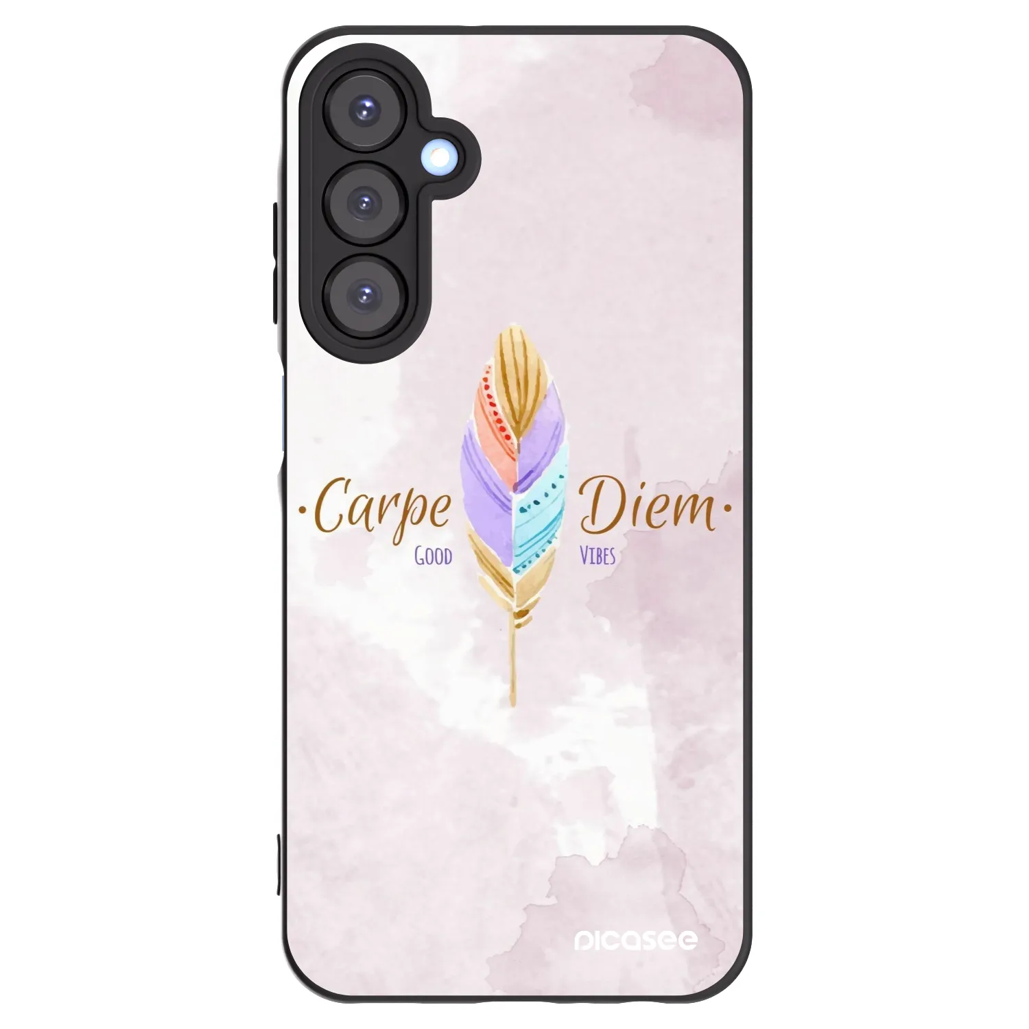 Picasee silikonowe czarne etui na Samsung Galaxy A25 A256B 5G - Carpe Diem
