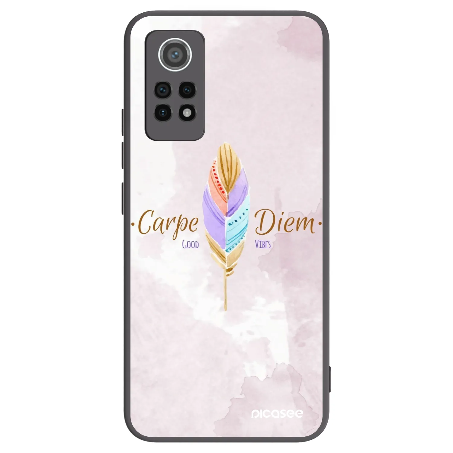 Picasee silikonowe czarne etui na Xiaomi Redmi Note 12 Pro 4G - Carpe Diem