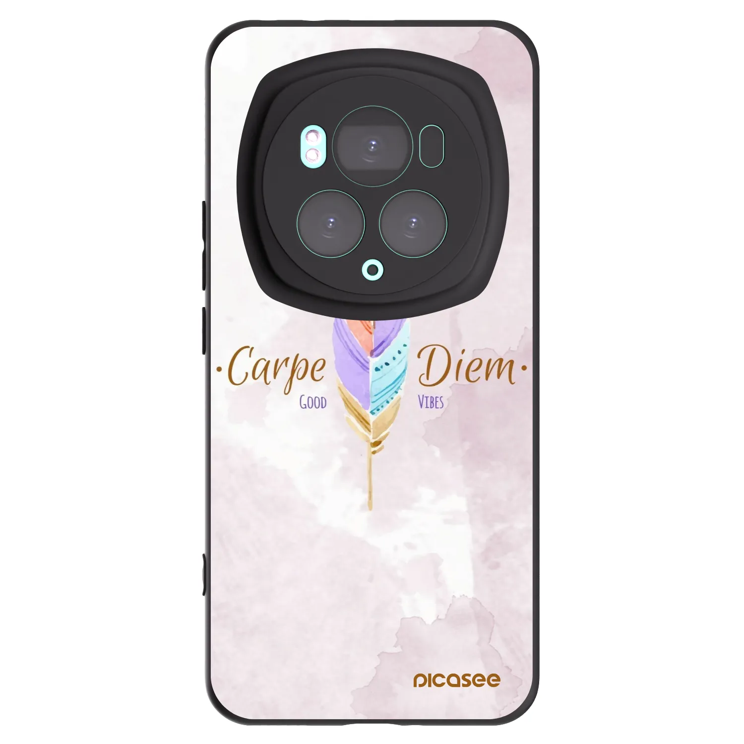 Picasee silikonowe czarne etui na Honor Magic6 Pro - Carpe Diem
