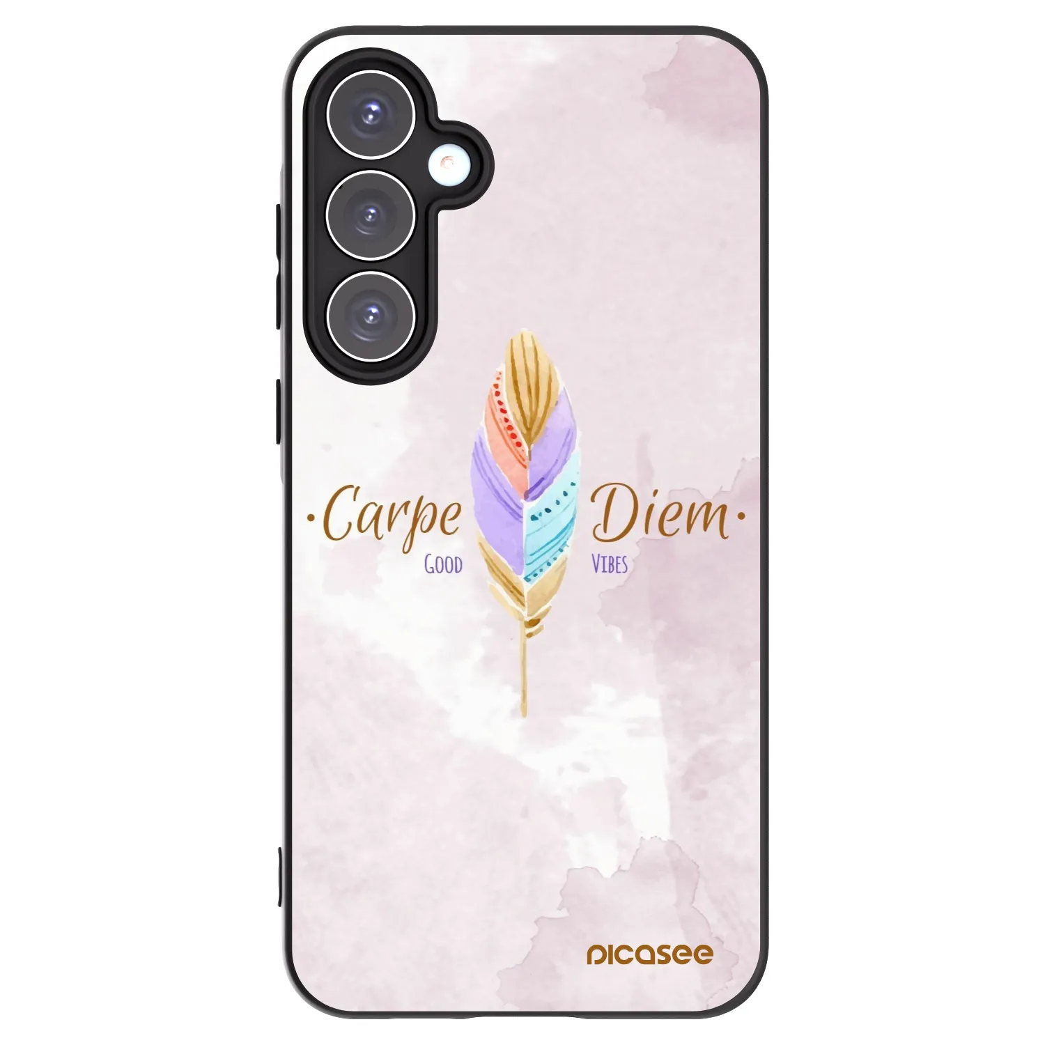 Picasee silikonowe czarne etui na Samsung Galaxy A55 5G A556B - Carpe Diem