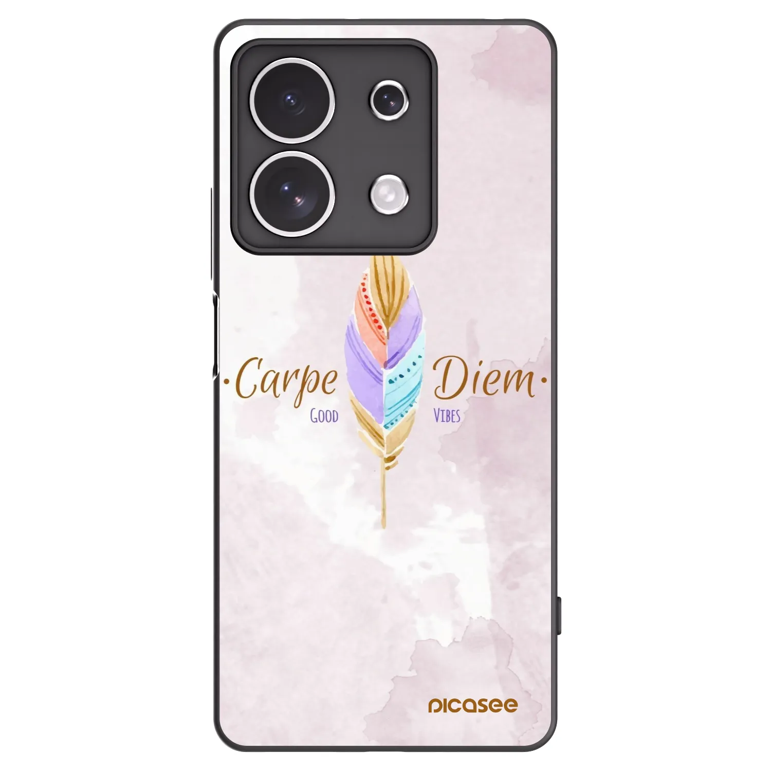 Picasee silikonowe czarne etui na Xiaomi Redmi Note 13 4G - Carpe Diem