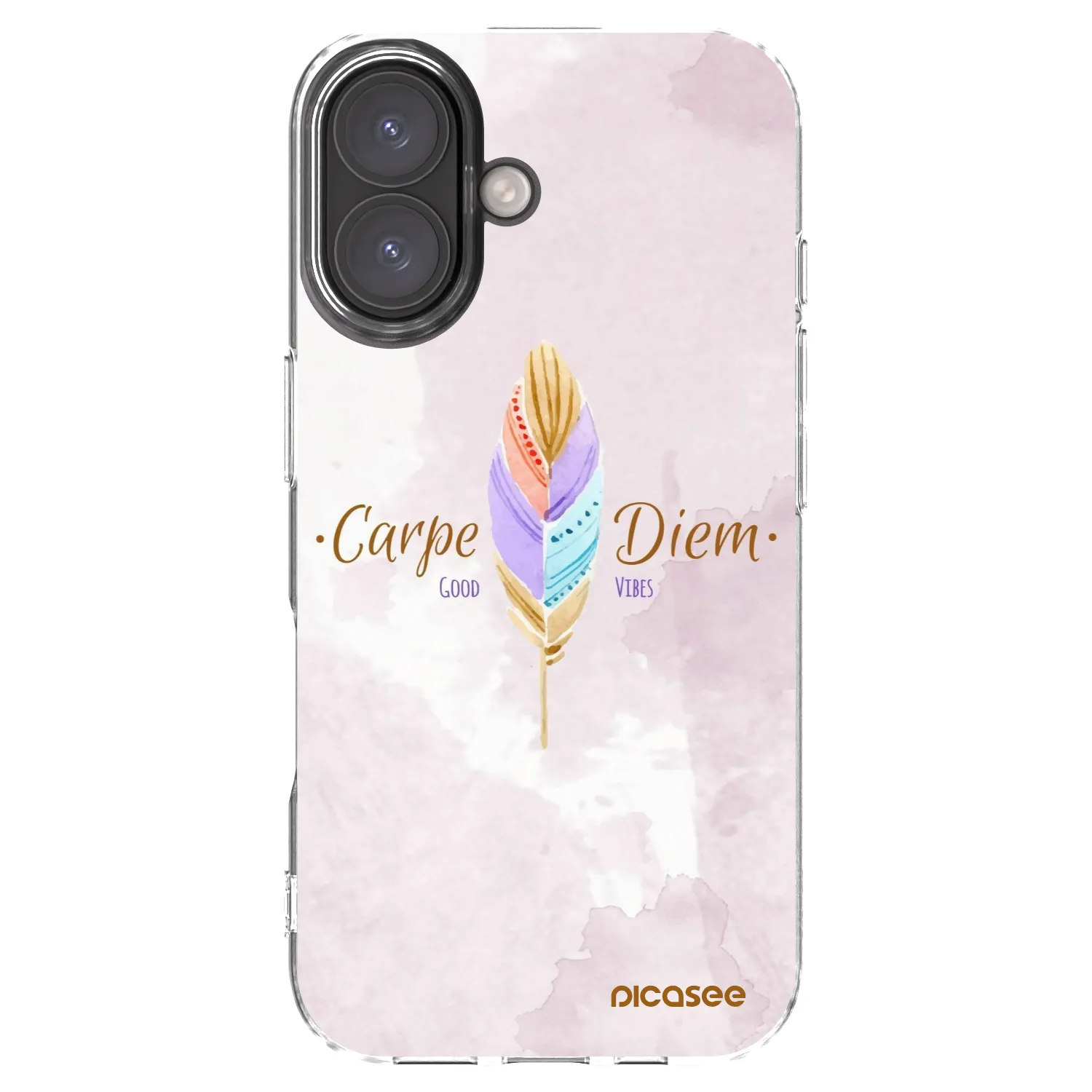 Picasee silikonowe przeźroczyste etui na Apple iPhone 16 - Carpe Diem