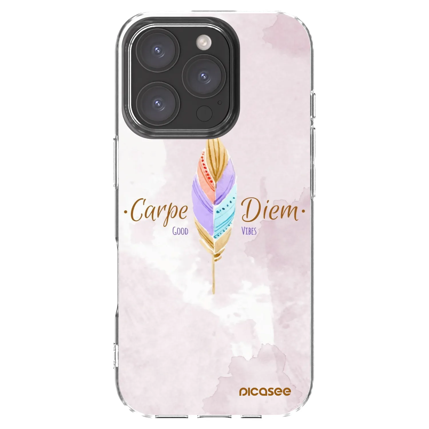 Picasee silikonowe przeźroczyste etui na Apple iPhone 16 Pro - Carpe Diem