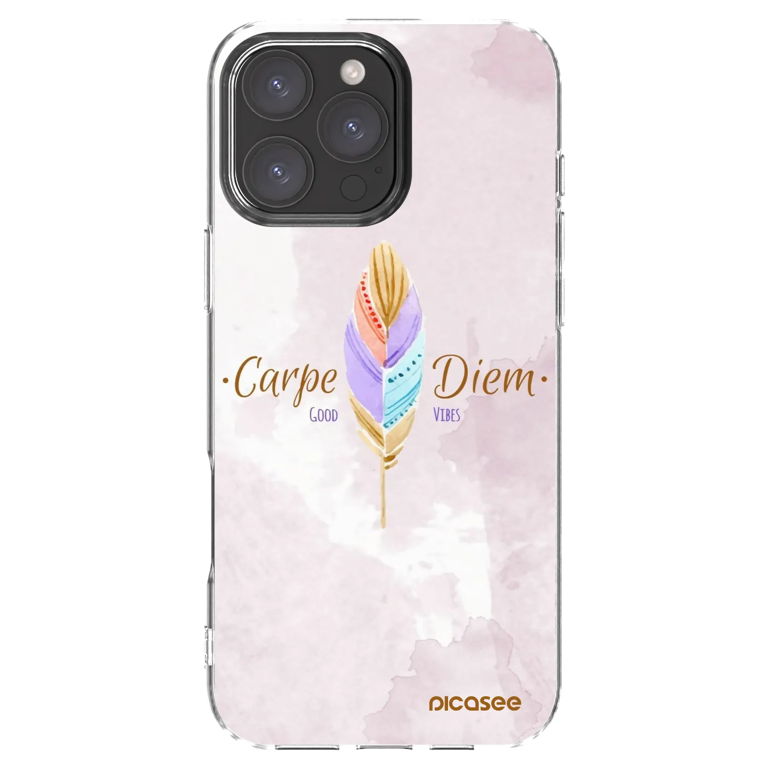 Picasee silikonowe przeźroczyste etui na Apple iPhone 16 Pro Max - Carpe Diem